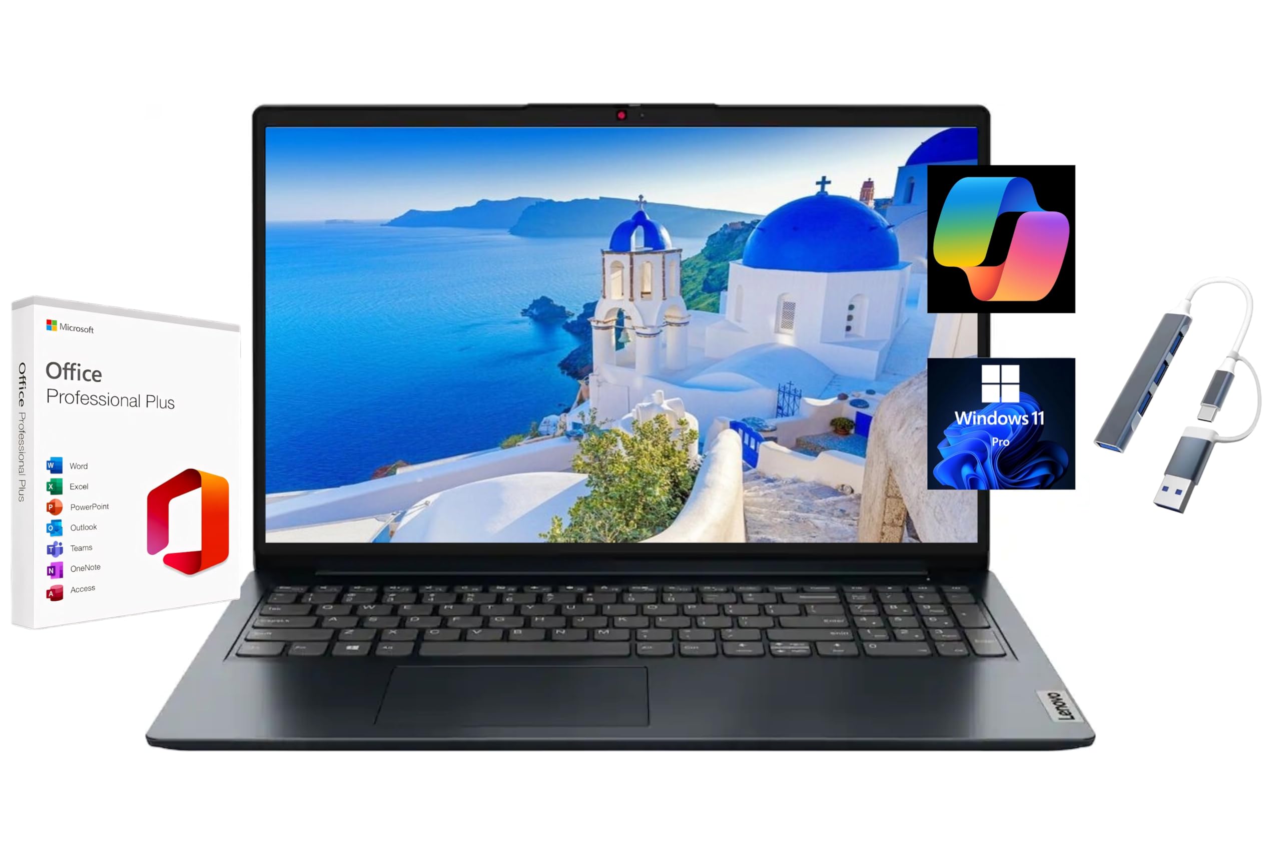 Lenovo IdeaPad 3i Chromebook, 15.6” FHD Display, Intel Celeron N4500, 8GB RAM, 64GB eMMC, 1920x1080 px, 720p Camera, Chrome OS, Abyss Blue