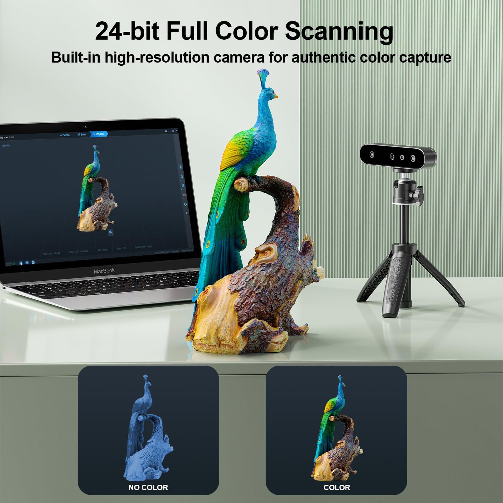 Creality CR-Scan Ferret Pro 3D Scanner for 3D Printing, Upgrade Wireless Handheld Scanner with WiFi 6 Bridge, Anti-Shake Tracking, 30FPS Fast Full Color Scan, 0.1mm Accuracy for iOS/Android & PC