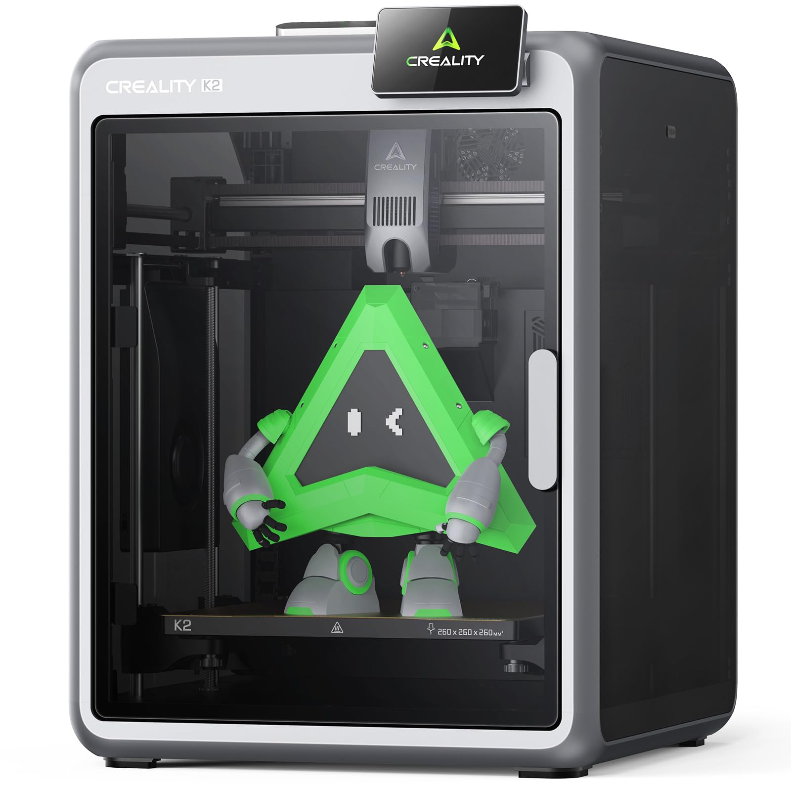 Creality K2 Combo 3D Printer, Multicolor Printing with CFS, High-Speed 600mm/s, Smart Auto Leveling, Quiet Printing, 300°C Nozzle, Dual AI Camera, Direct Drive Extruder, Build Volume 260x260x260mm