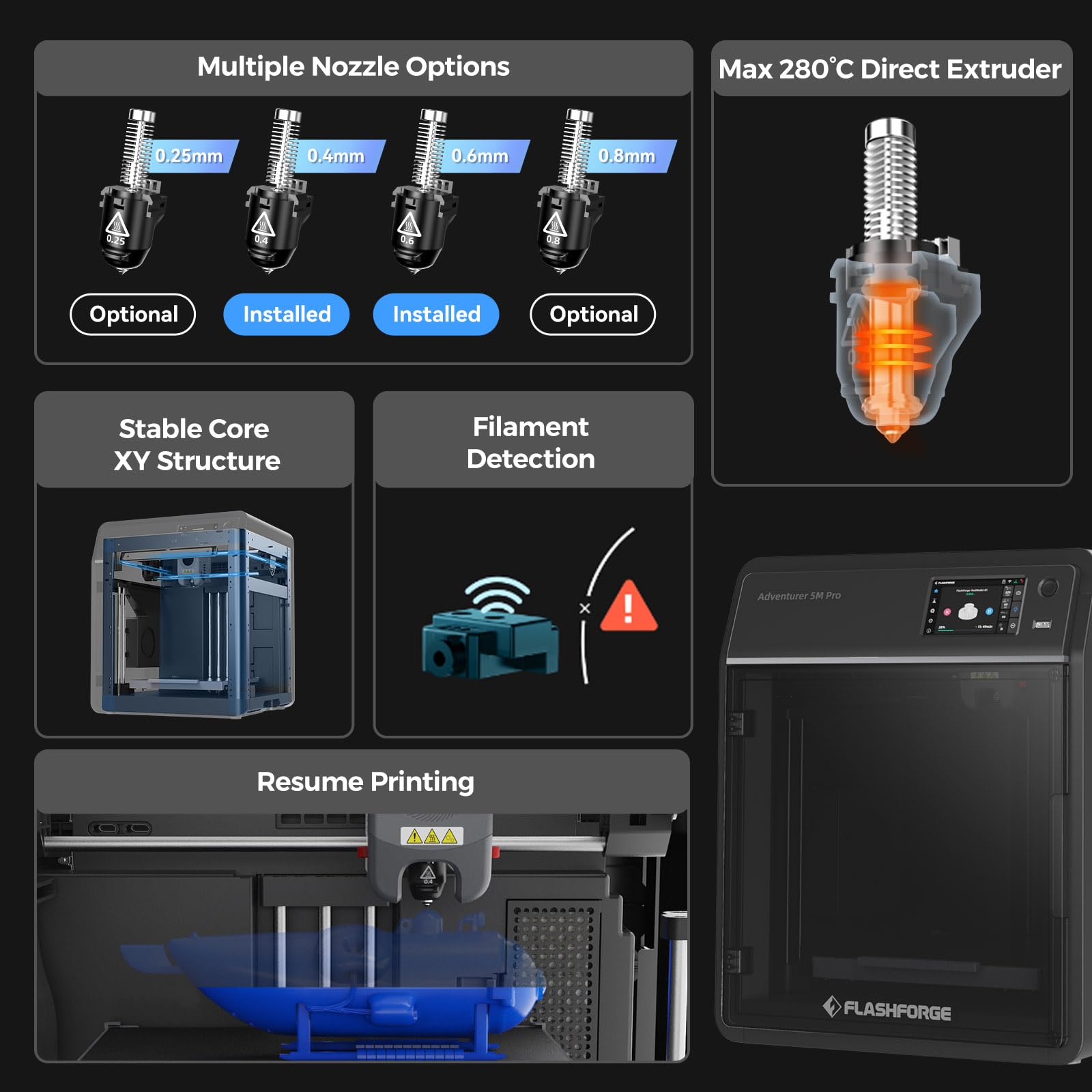 FLASHFORGE Adventurer 5M 3D Printer