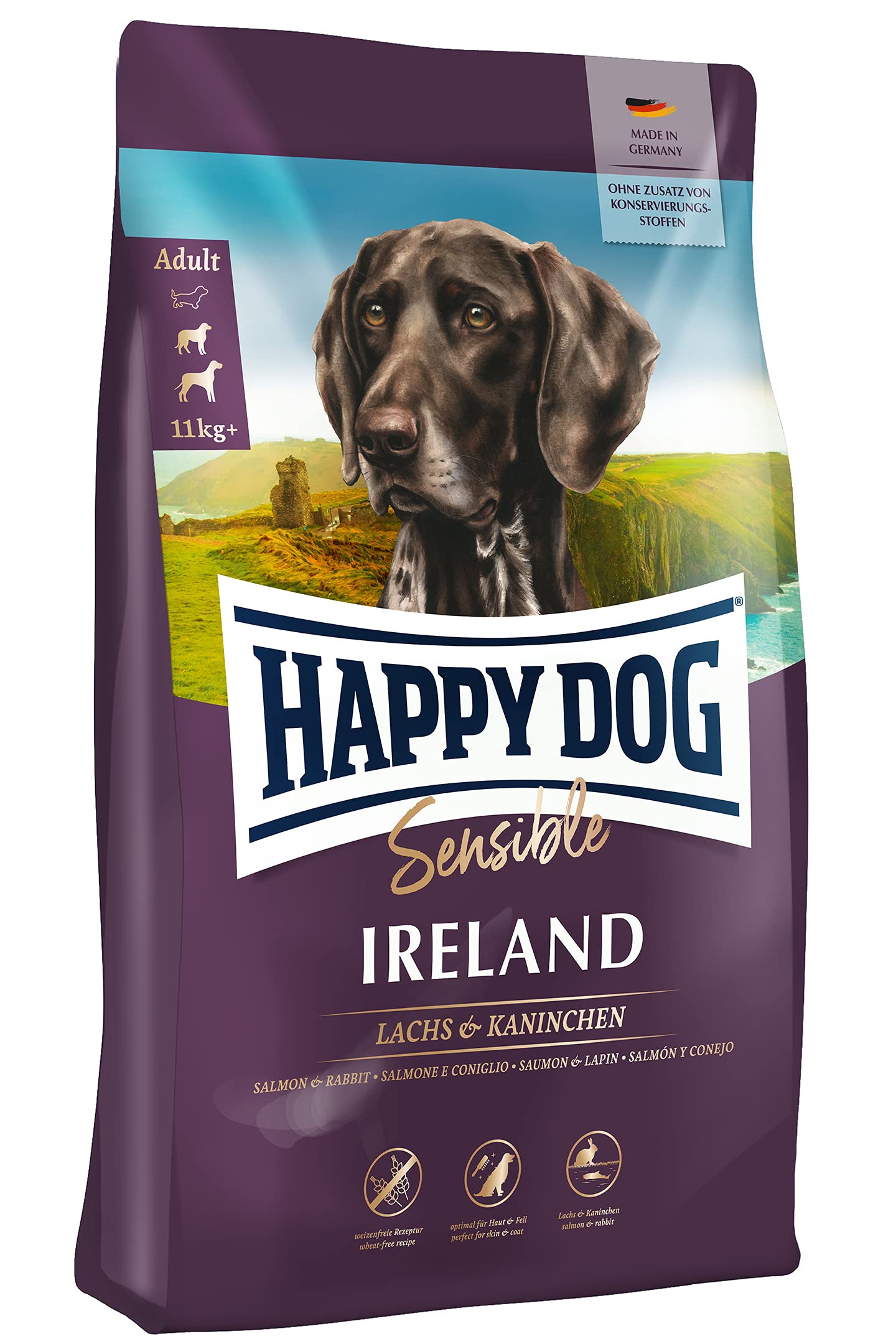 Happy Dog Sensible Neuseeland - M - Trockenfutter, Hundefutter - Geschmacksrichtung Lamm - 12,5kg
