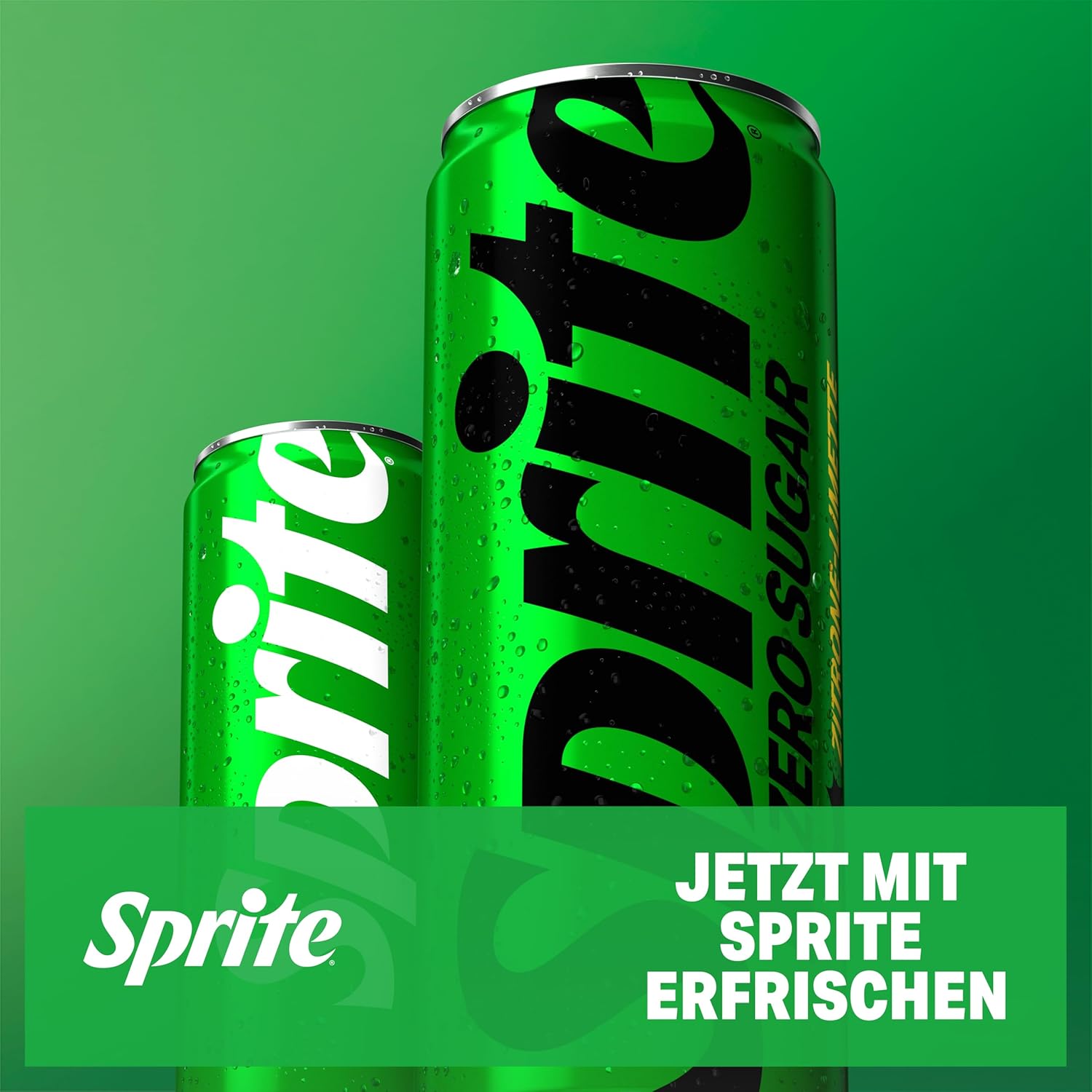 Sprite Zero Sugar, Maximale Erfrischung mit Limetten und Zitronen Geschmack ohne Zucker, Limo, EINWEG Dose (24 x 330ml)