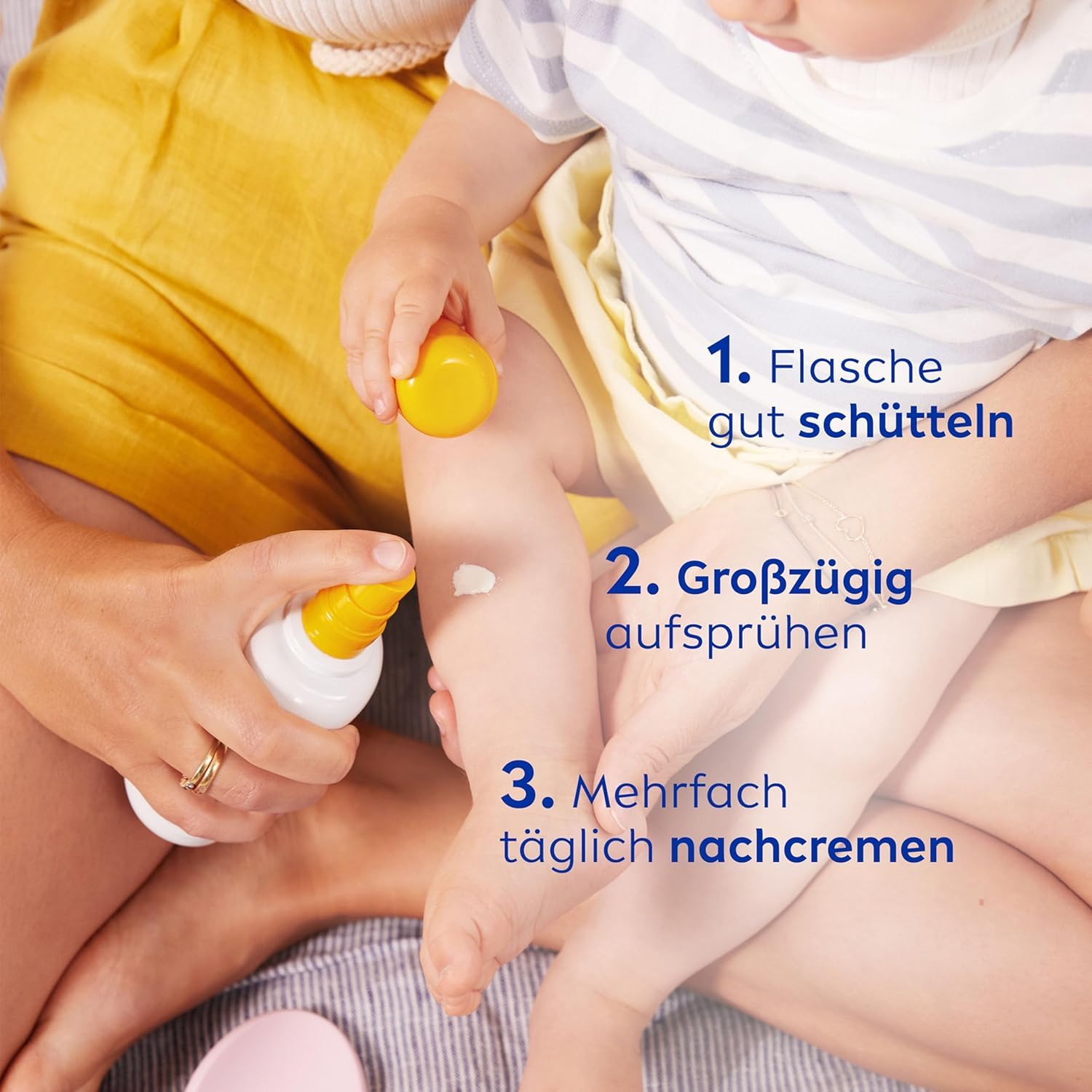 NIVEA SUN Babies & Kids Sensitiv Schutz 5in1 Sonnenspray LSF 50+, extra wasserfestes Sonnencreme Spray für Kinder, duftfreier Sonnenschutz auch für zu Ekzemen neigende Haut (200 ml)