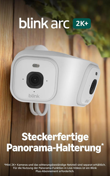 Blink Mini 2K+ (neueste Generation) Überwachungskamera für den Innenbereich| Sicherheitskamera mit Netzstecker für zuhause | 2K-Videoauflösung, 4-fach-Zoom, Nachtsicht in Farbe | 1 Kamera – Schwarz