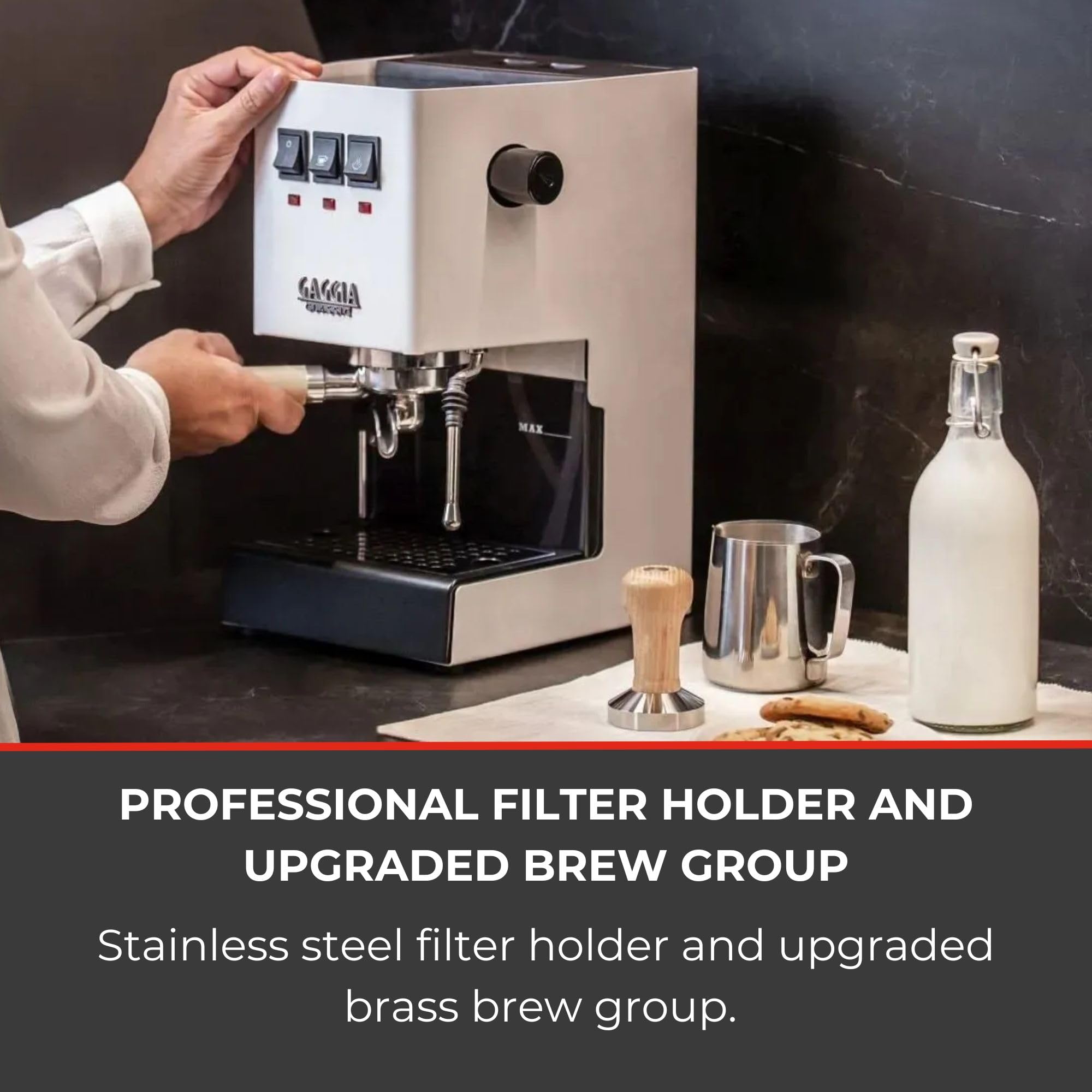 Gaggia RI9380/46 E24 Espresso Machine, Brushed Stainless Steel