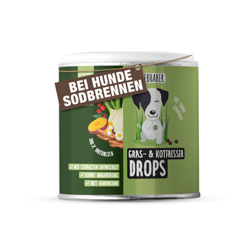 TIERLIEBHABER – Gras- & Kotfresser Drops bei Sodbrennen Hund mit Ulmenrinde für Hunde – Tierärztlich entwickelt – Hund Sodbrennen Drops angereichert mit Moor und Fenchel – 350 g mit ca. 160 Drops