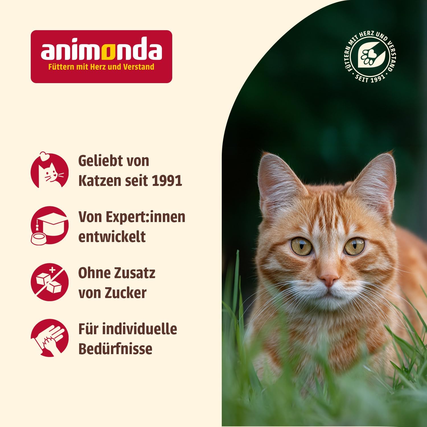 animonda Carny Katzen Trockenfutter Huhn und Rind (1 x 1,75 kg), Trockenfutter für ausgewachsene Katzen ohne Zucker und Getreide, mit frischem Hühnerfleisch und Rinderprotein