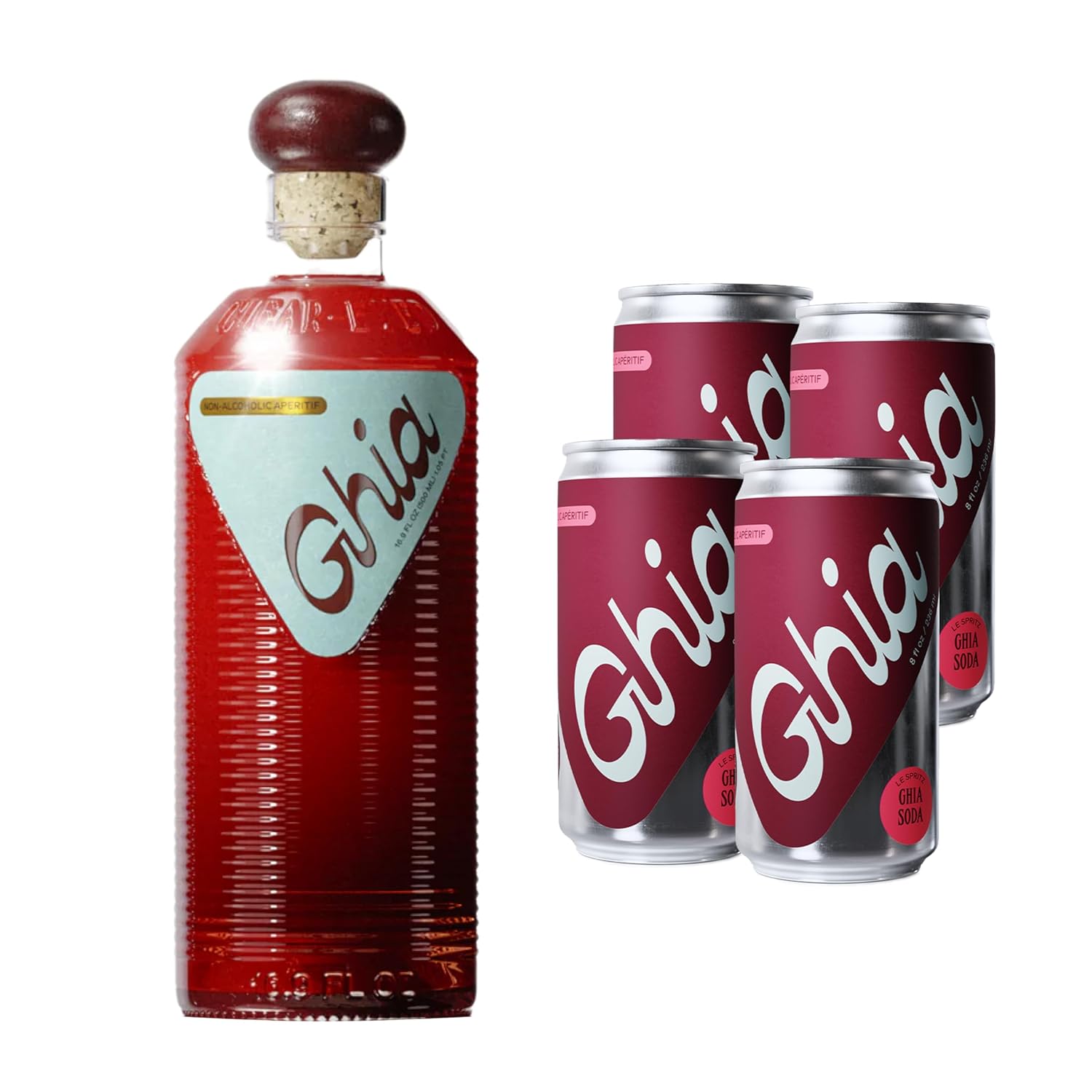 Ghia Non-Alcoholic Apéritif - 500ml | Botanical Mediterranean-Inspired Spirit Cocktail Mixer with Notes of Citrus, Rosemary & Bitter Herbs - Vegan, No Added Sugar, No Artificial Flavors, Caffeine-Free