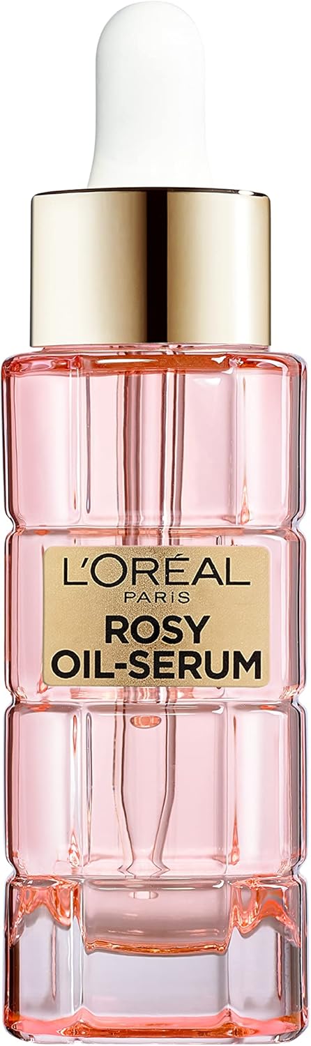L'Oreal Paris Age Perfect Golden Age Rosy Oil Face Serum, Infused with Peony Cells, Visibly Boosts Skin Radiance & Brightens Complexion for a Healthy Glow, 30ml
