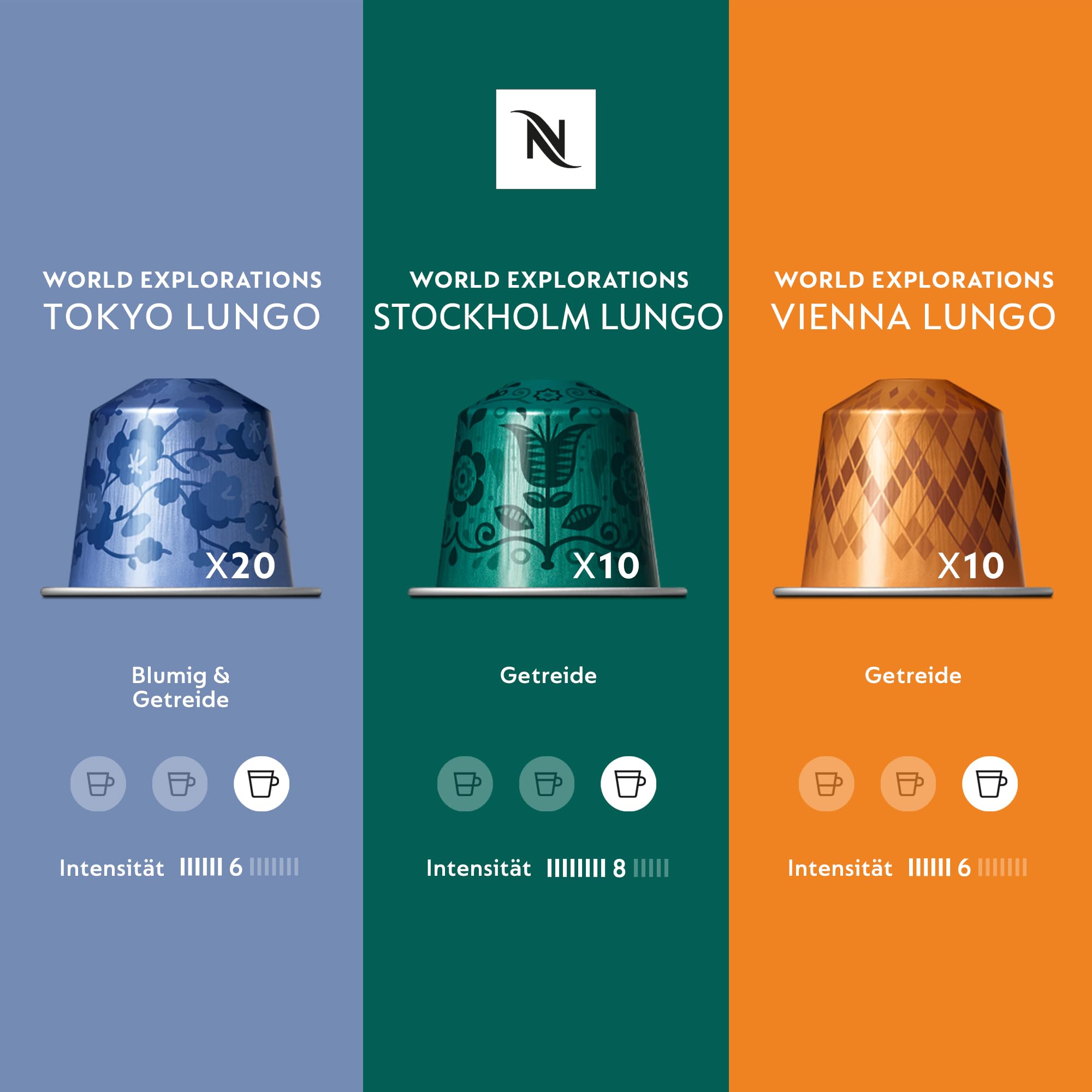 NESPRESSO ORIGINAL Ispirazione Italiana Auswahl 100 Kaffeekapseln | Arabica & Robusta Kaffee | Mittlere bis dunkle Röstung