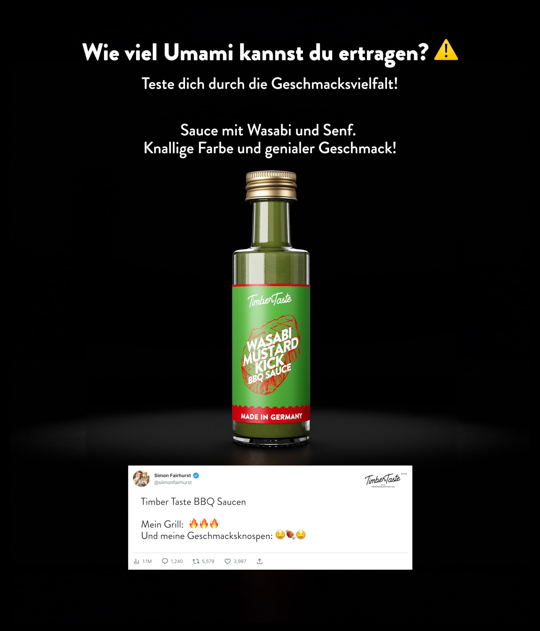 TIMBER TASTE® Chili Geschenkset scharfe Soßen Set - 5 Hot Sauce Set je 40ml in Geschenkverpackung für Liebhaber & Genießer scharfer Saucen | Ostergeschenk Mann | kleine Ostergeschenke Männer
