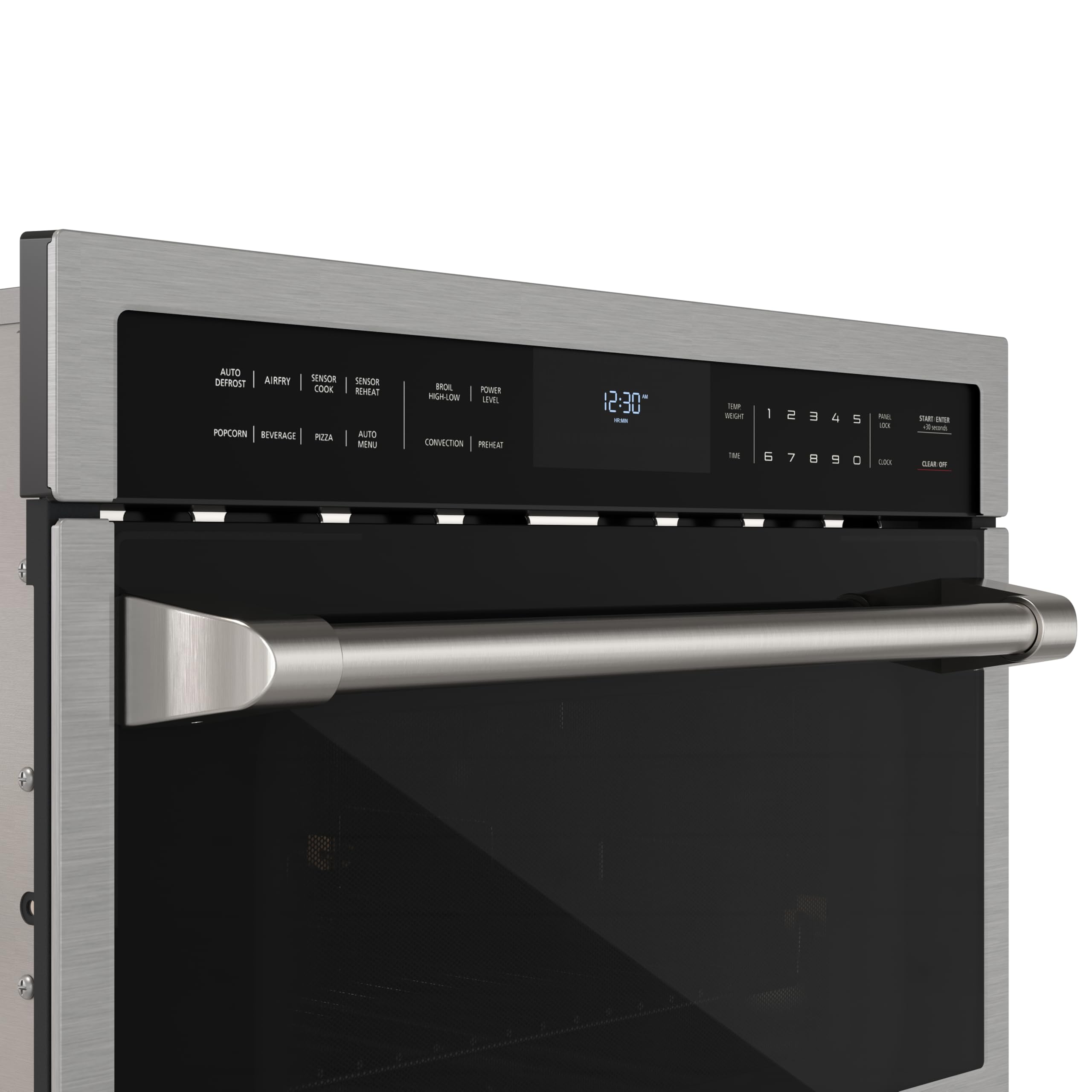 KoolMore Reserve Built-in Microwave Convection Oven with Air Fry, 3-in-1 Combo, Sensor Cook, Soft-Close Door, Stainless Steel, 24 in. / 1.6 cu. ft. with NEMA 5-20P Plug in Black