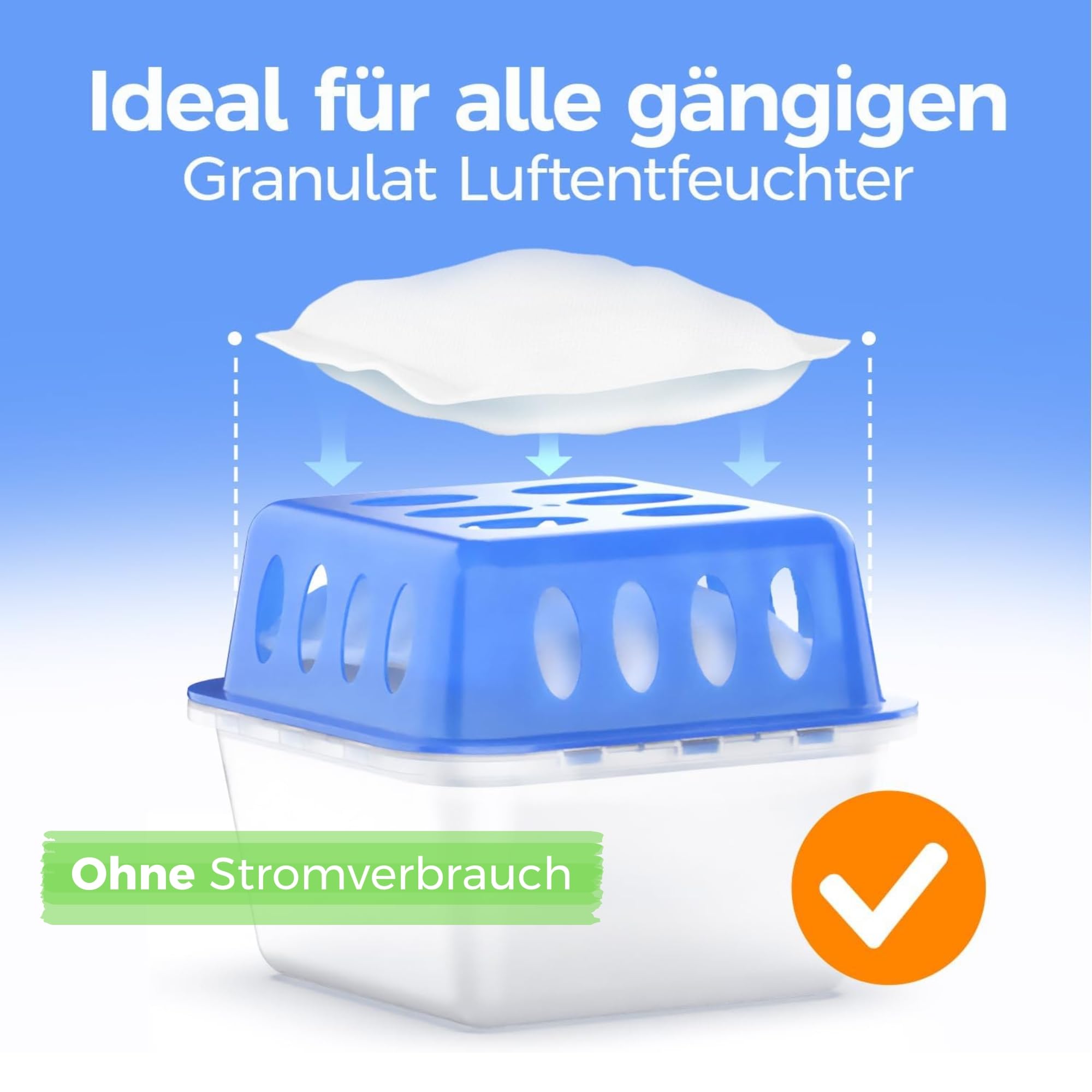 Idelia® 10x Luftentfeuchter Granulat 400g (Sparvorteils 10er Set Luftentfeuchter Nachfüllpack's) I Entfeuchter Nachfüllpack (Schimmel- und Geruchsschutz)
