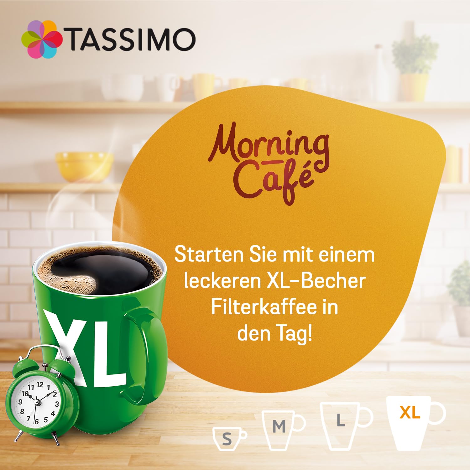 Tassimo Kapseln Morning Café XL Strong & Intense, Big Pack, 5 x 21 Pads, 105 Kaffeekapseln