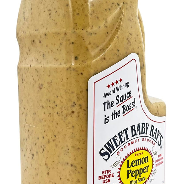 Sweet Baby Ray's Award Winning Sauce | Lemon Pepper Flavor | 64 oz Bottle | Kosher | Gluten Free | Made in the USA
