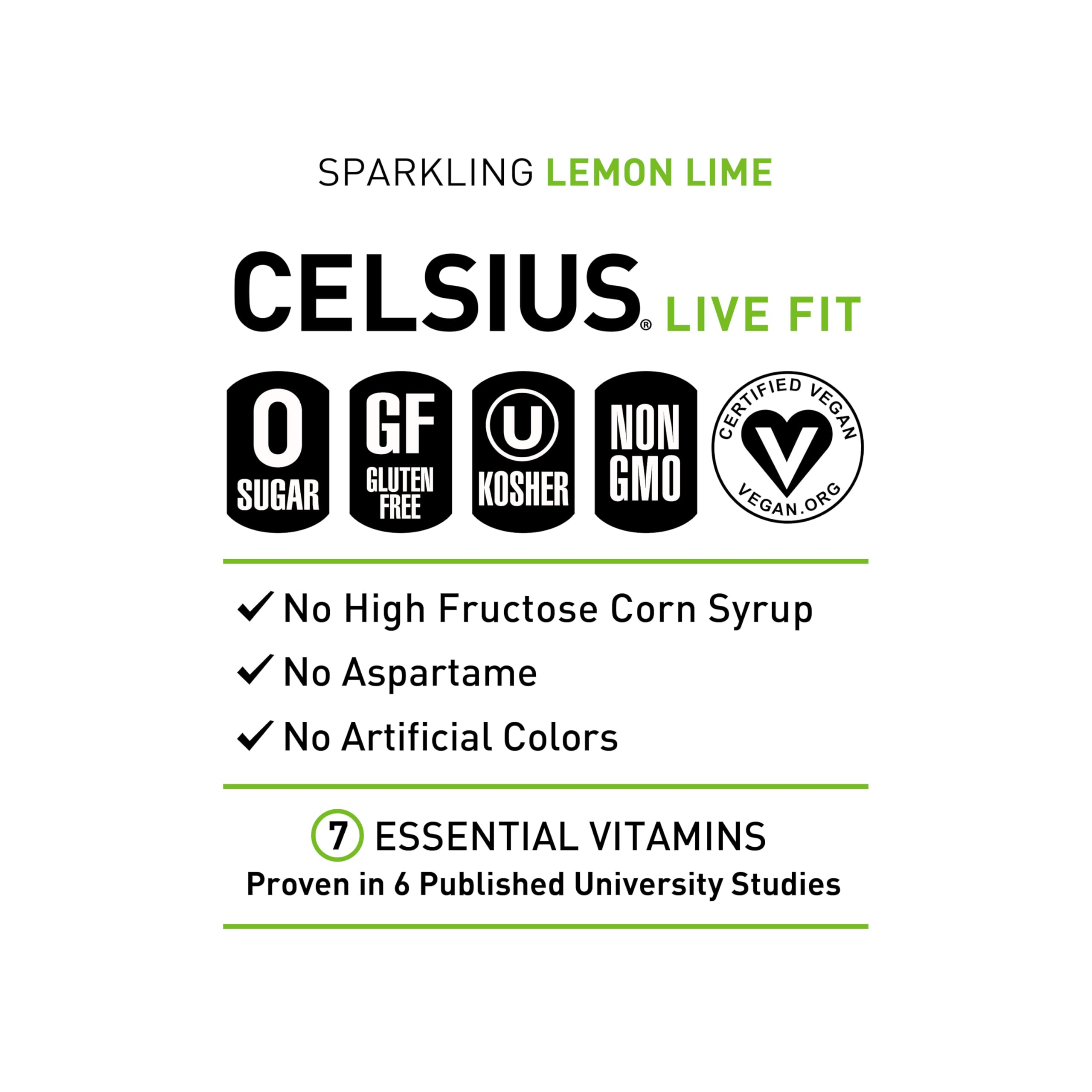 CELSIUS Sparkling Kiwi Guava, Functional Essential Energy Drink 12 Fl Oz (Pack of 12)