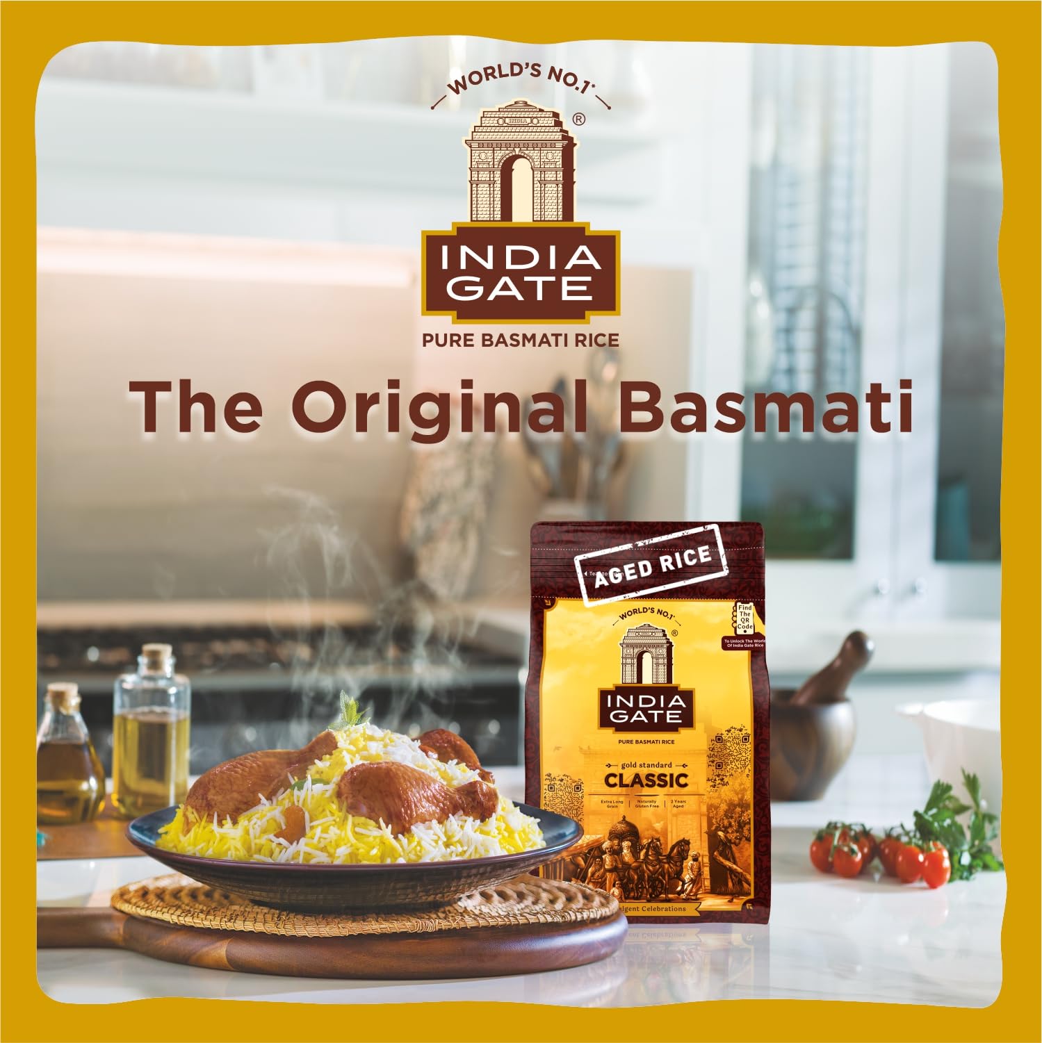 INDIA GATE Premium Basmati Reis – Feiner, aromatischer Langkornreis aus Indien, feines Langkorn (1 x 5 kg)