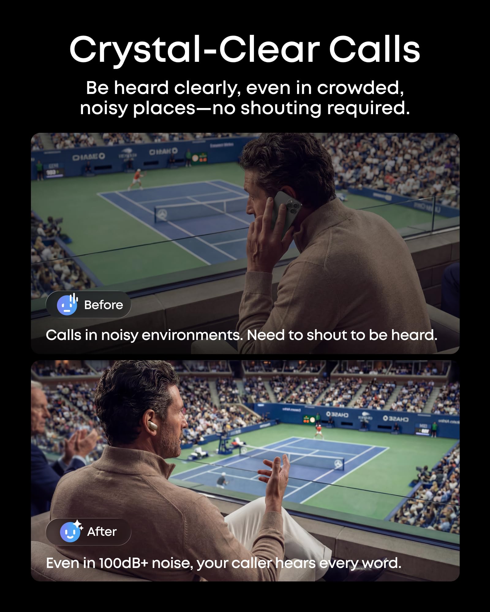 Soundcore Liberty 5 Pro,Guinness World Records-Certified Call Quality,Anker Thus™ AI Chip,Active Noise Cancelling Wireless Earbuds,Crystal-Clear Calls for Commute,Noisy Environments