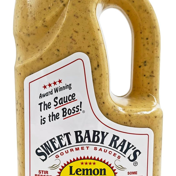 Sweet Baby Ray's Award Winning Sauce | Lemon Pepper Flavor | 64 oz Bottle | Kosher | Gluten Free | Made in the USA