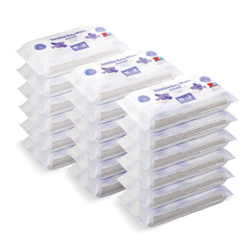 by Amazon Sensitive Babyfeuchttücher 1008 Tücher, unparfümiert, 18 Packungen à 56 Stück