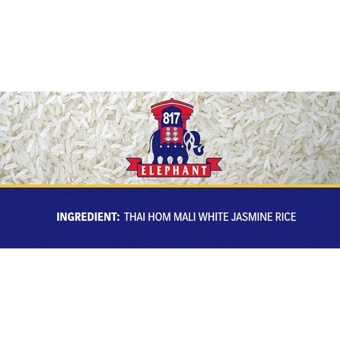 817 Elephant Thai Hom Mali White Jasmine Rice - 15 lb Bag