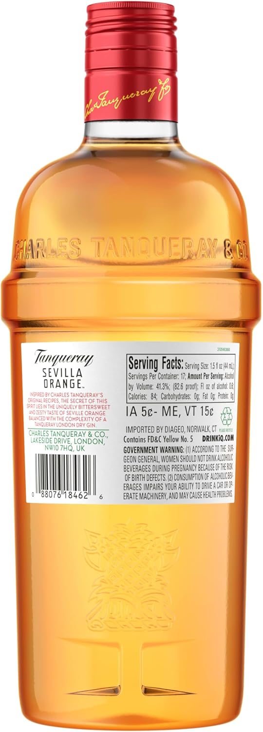 Tanqueray London Dry Gin | aromatischer Gin | 4-fach destilliert auf englischem Boden | 43,1% vol | 1000ml Einzelflasche