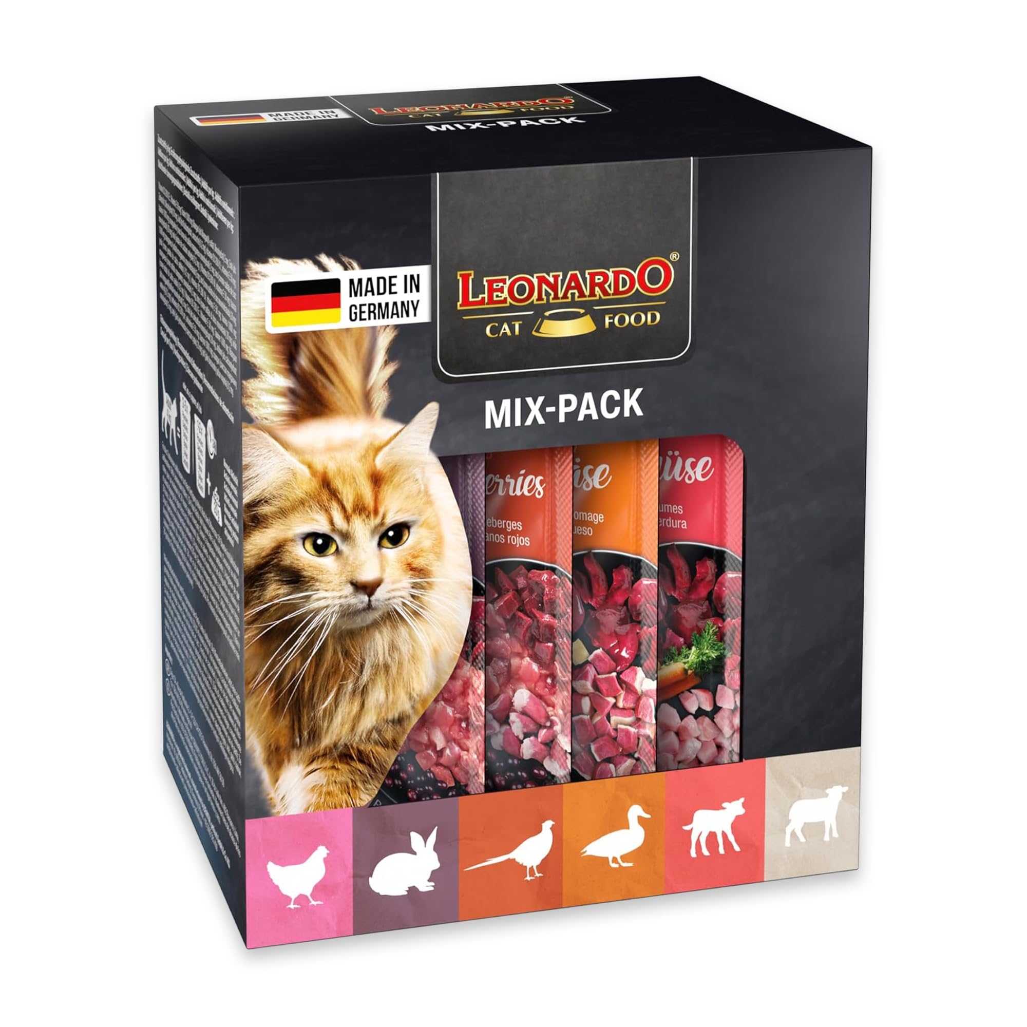 LEONARDO Frischebeutel [16x85g Kaninchen + Cranberries] | Getreidefreies Nassfutter für Katzen | Feuchtfutter Alleinfutter im Einzelportionsbeutel