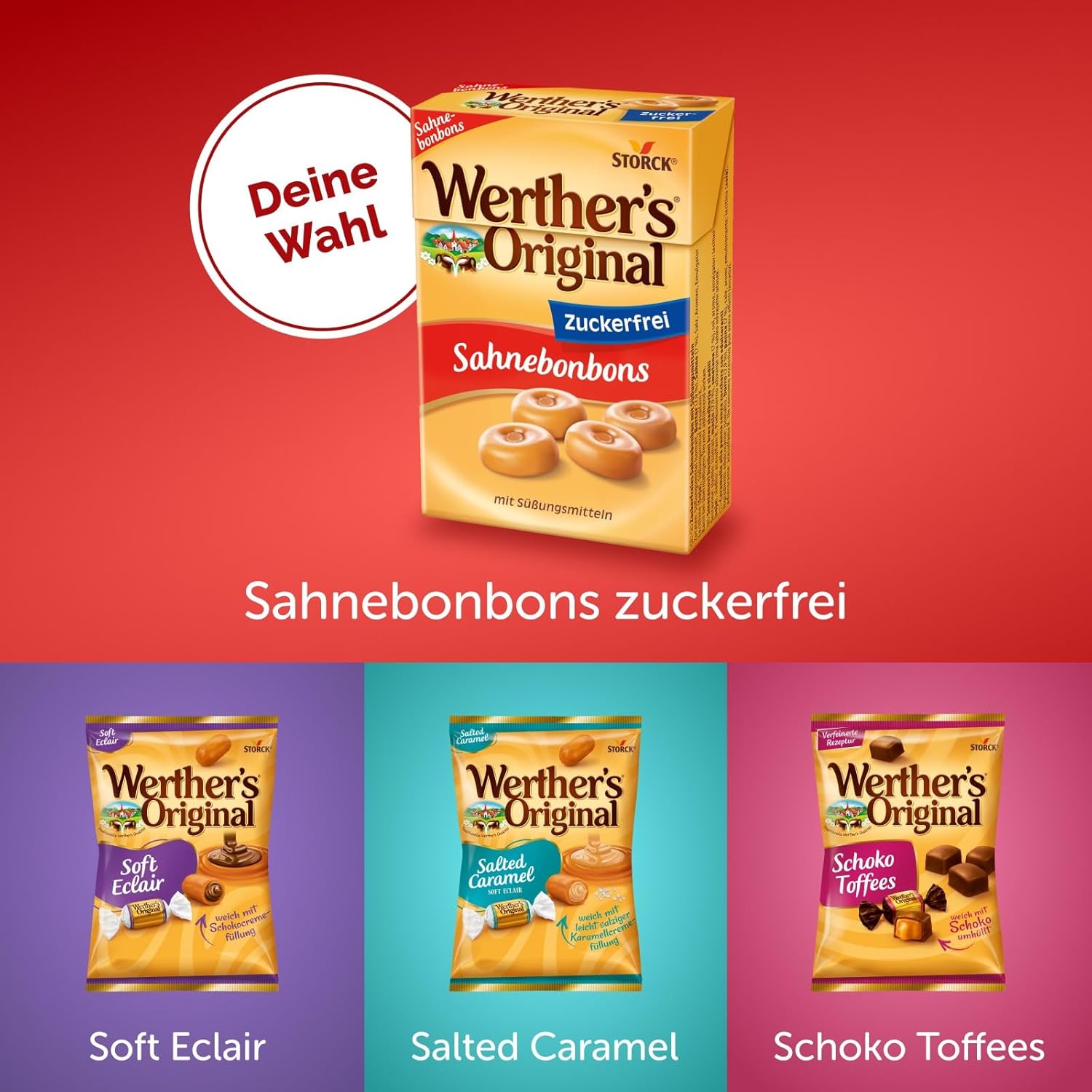 Werther's Original Bonbons, zuckerfrei, 70 g Beutel