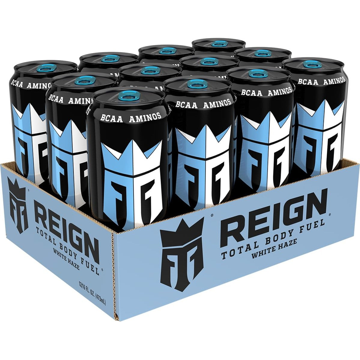 Reign Total Body Fuel, White Haze, Fitness & Performance Drink, 16 fl oz (Pack of 12)