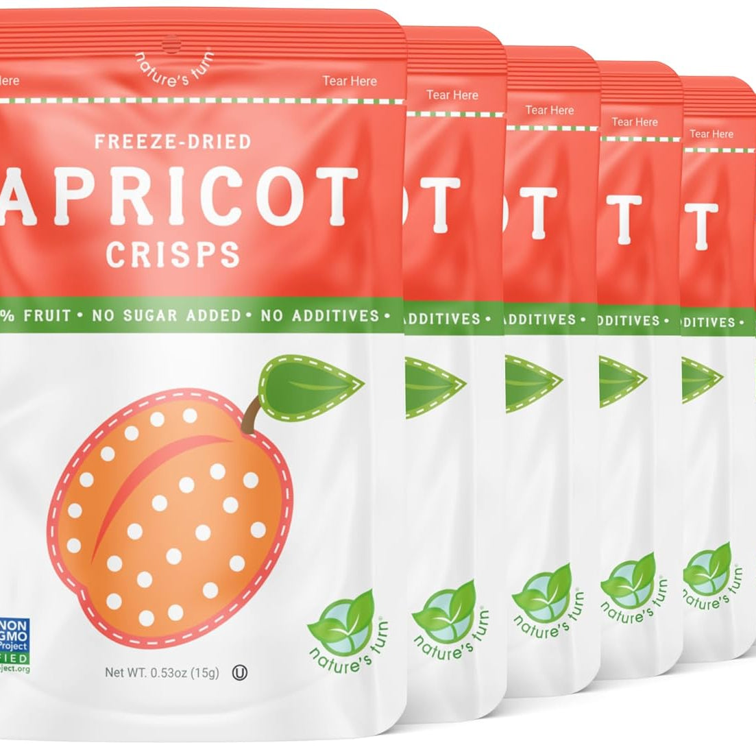 Nature’s Turn Freeze-Dried Strawberry Crisps – Healthy, Gluten-Free, Crispy & Delicious, Plant-Based Snack, Ideal for Cereal, Smoothies, School Lunches, & On-the-Go, Bags of 12 (0.53 oz Each)