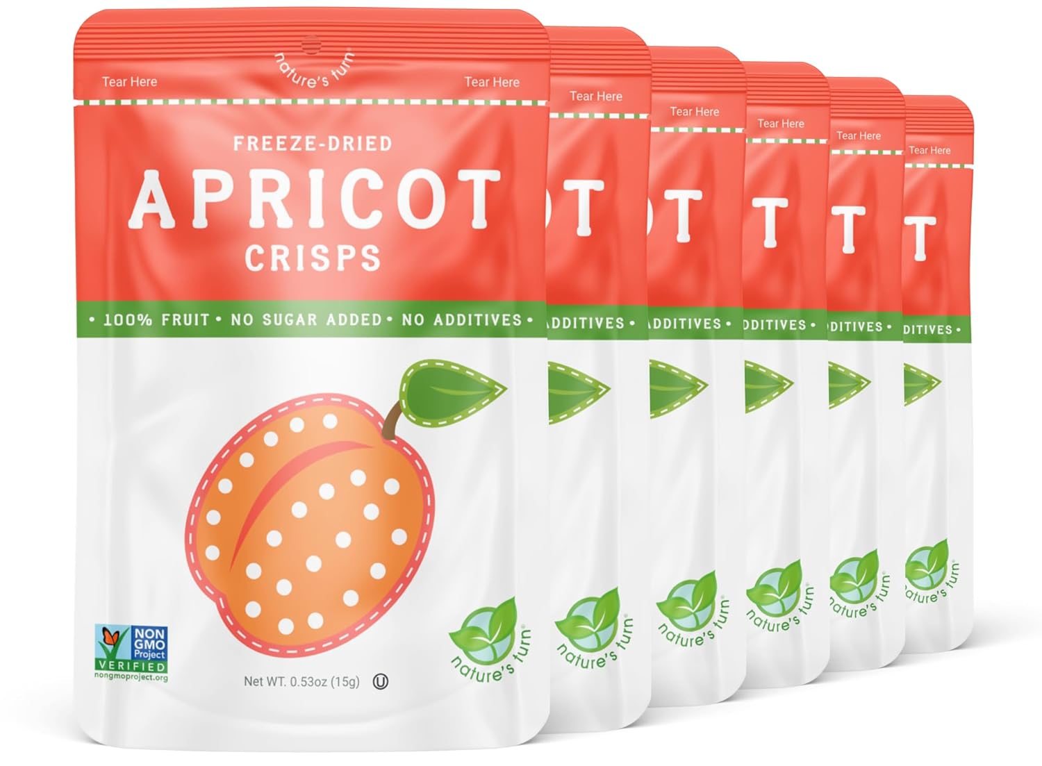 Nature’s Turn Freeze-Dried Strawberry Crisps – Healthy, Gluten-Free, Crispy & Delicious, Plant-Based Snack, Ideal for Cereal, Smoothies, School Lunches, & On-the-Go, Bags of 12 (0.53 oz Each)