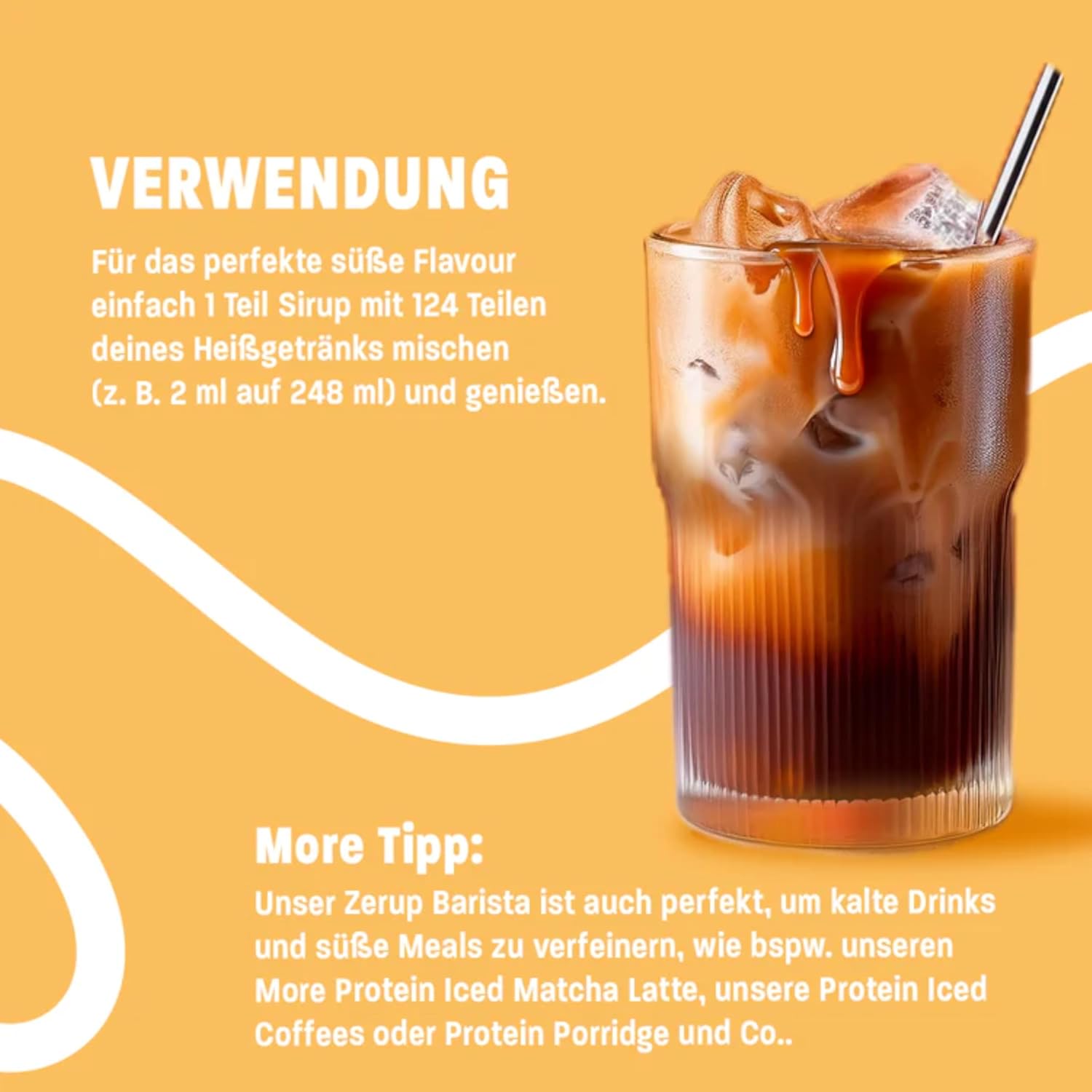 MORE Barista Zerup, Vanilla, 65 ml, für Kaffee, Tee und Heißgetränke, vegan, zero Kalorien - made in Germany