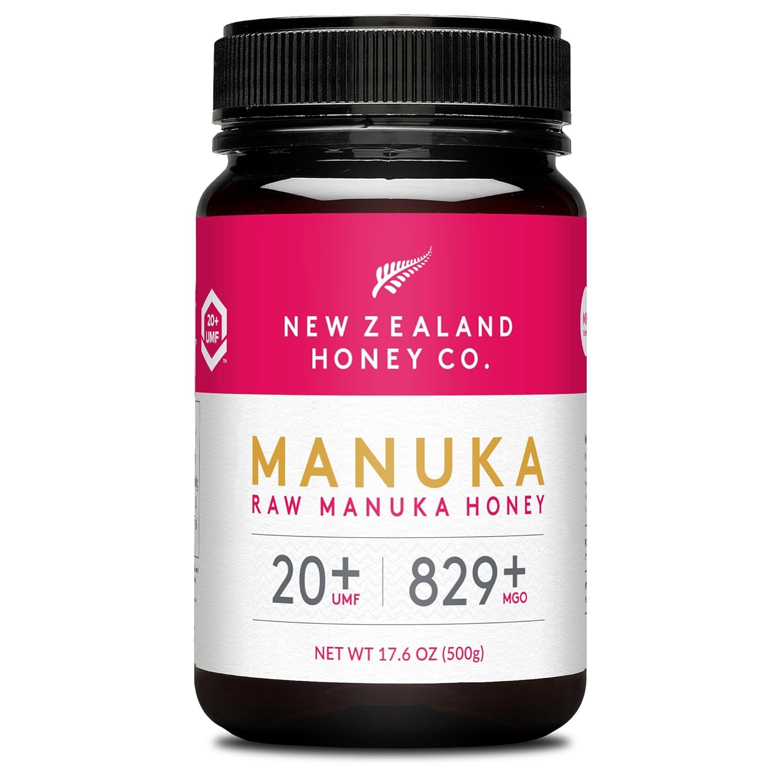New Zealand Honey Co. Raw Manuka Honey UMF 20+ / MGO 829+ | UMF Certified | 4.4oz | Medical Grade Raw Honey