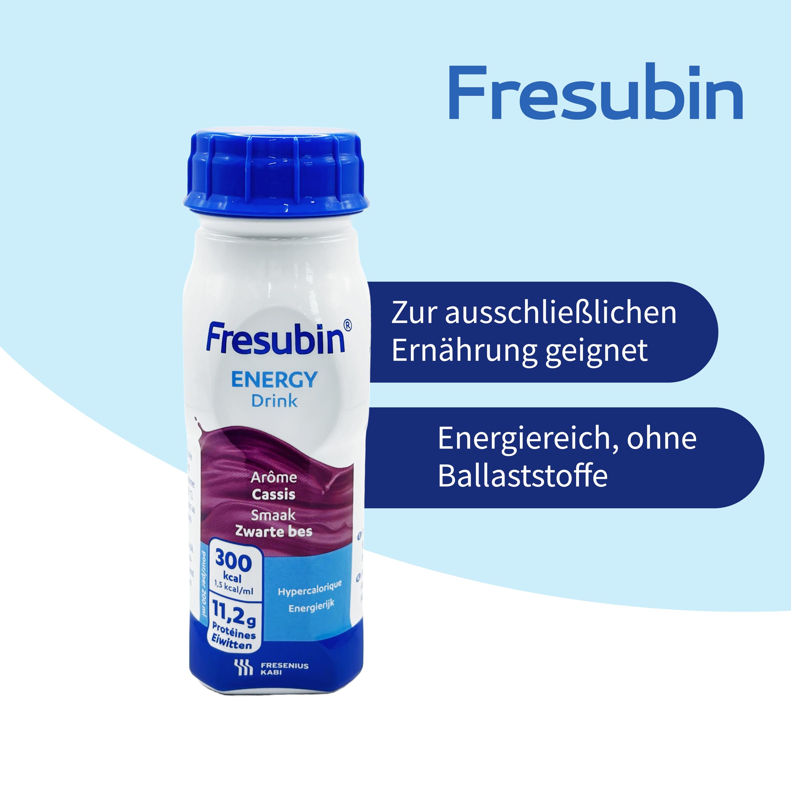 Fresubin Energy Drink - Mischkarton Hochkalorische Trinknahrung von Fresenius Kabi in 6 Geschmacksrichtungen, 300 kcal pro Flasche (200 ml (24er Pack), Mischkarton)
