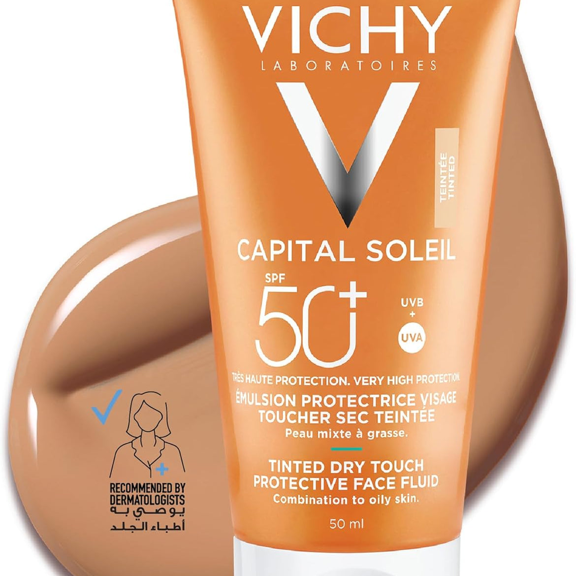 Vichy Capital Soleil BB Anti Shine Tinted Sunscreen for Combination to Oily Skin SPF 50+ 50ml