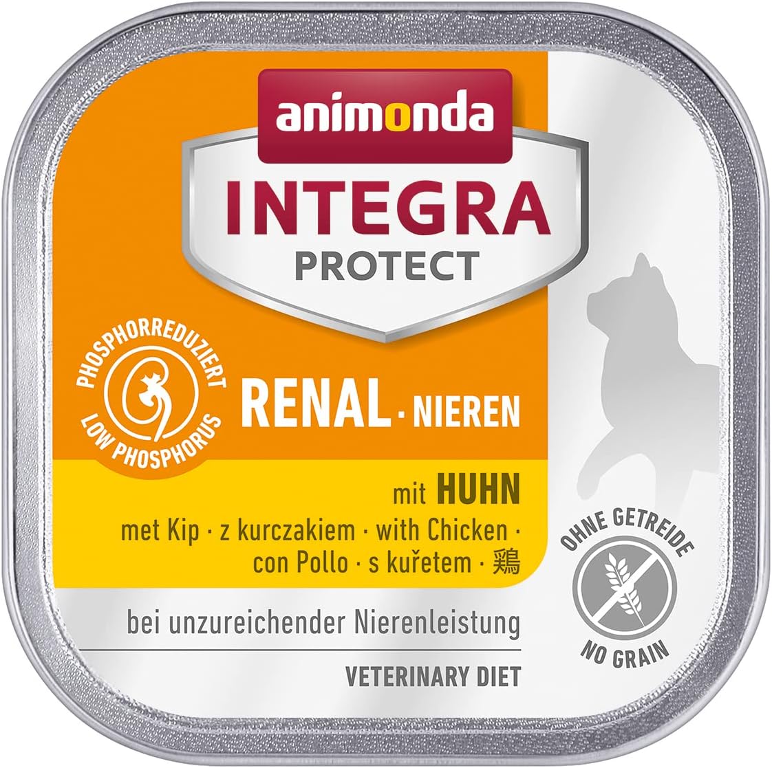 animonda INTEGRA PROTECT Sensitive Huhn Pur (16 x 100 g), Katzen Diätfutter bei Futtermittelallergie, sensitives Katzenfutter für allergische Katzen, Katzennassfutter ohne Getreide