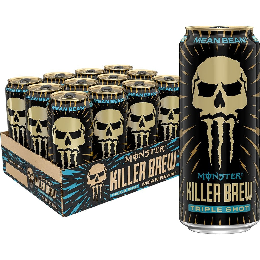 Monster Energy Killer Brew Mean Bean, 15 Fl Oz (Pack of 12)