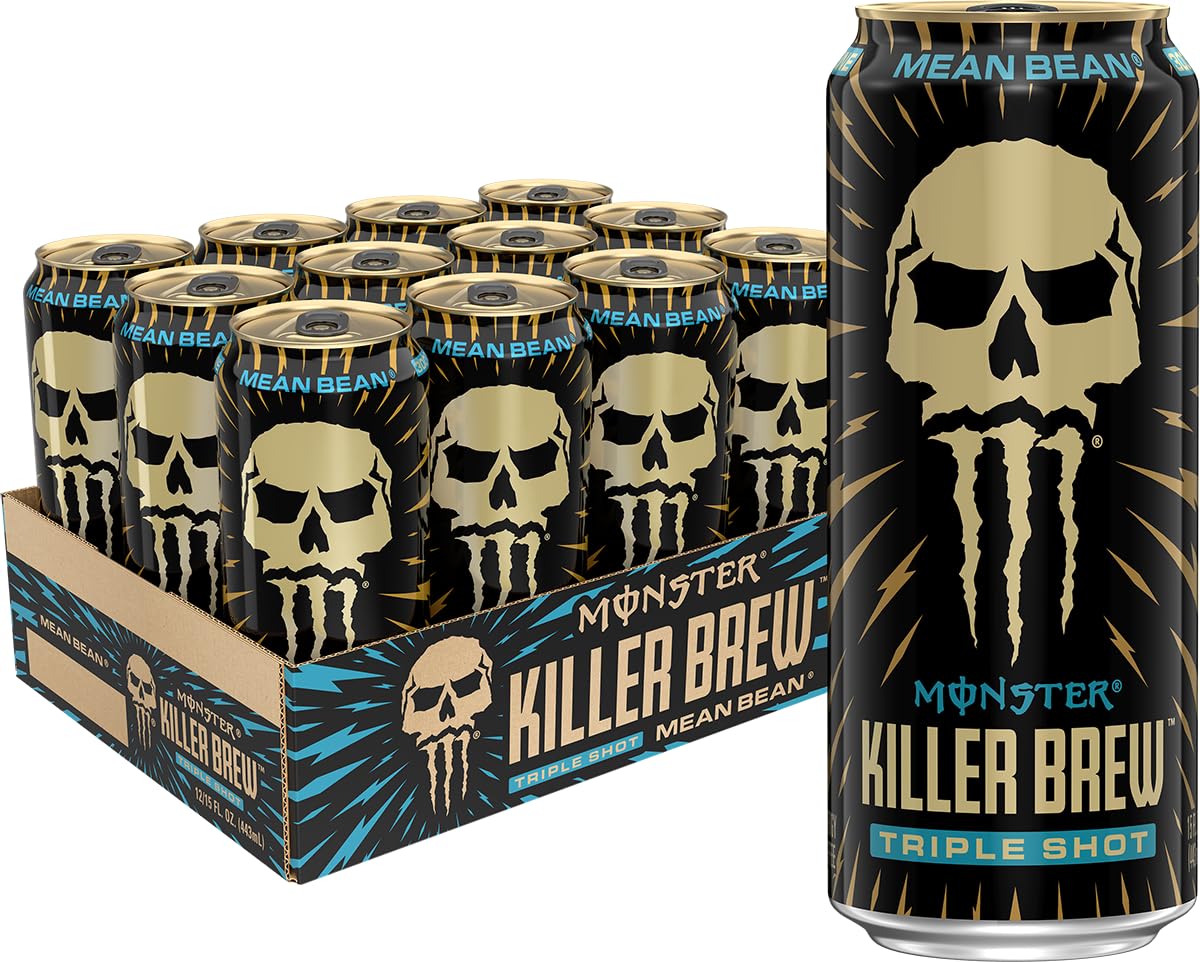 Monster Energy Killer Brew Mean Bean, 15 Fl Oz (Pack of 12)