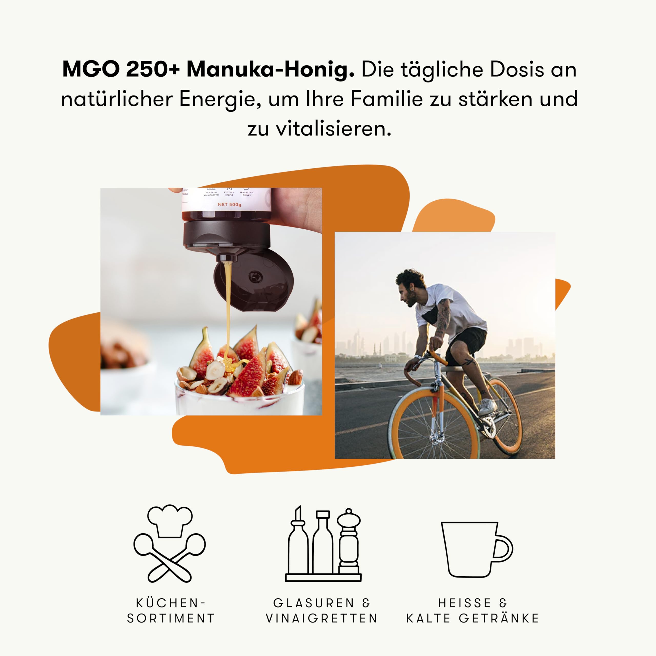 New Zealand Honey Co. Manuka Honig MGO 400+ | 500g Quetschflasche | Aktiv und Roh | Hergestellt in Neuseeland | Zertifiziertem Methylglyoxal Gehalt | 500g