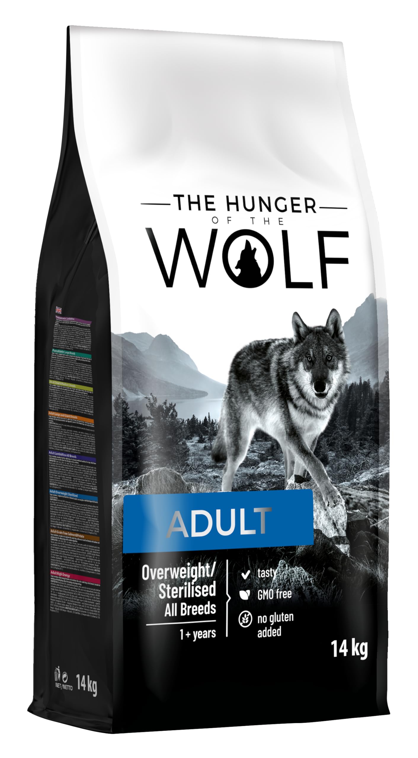 The Hunger of the Wolf Hundefutter für ausgewachsene Hunde großer und sehr großer Rassen, Trockenfutter mit Huhn gut für die Gelenkgesundheit - 14 kg