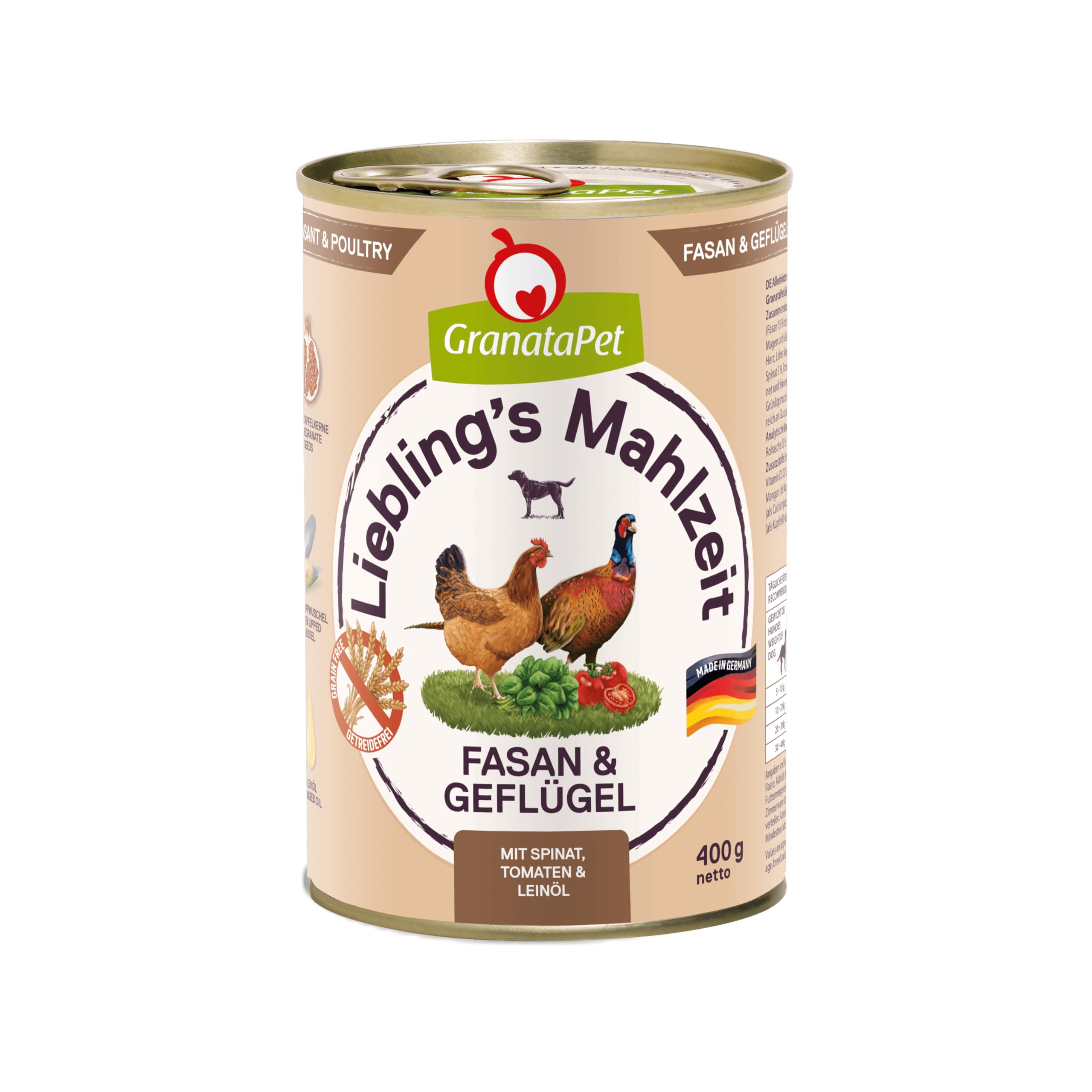 GranataPet Liebling's Mahlzeit Multipack 2, Nassfutter für Hunde im Probierpaket, Alleinfuttermittel ohne Getreide, Hundefutter mit hohem Fleischanteil & hochwertigen Ölen, 6 x 800 g