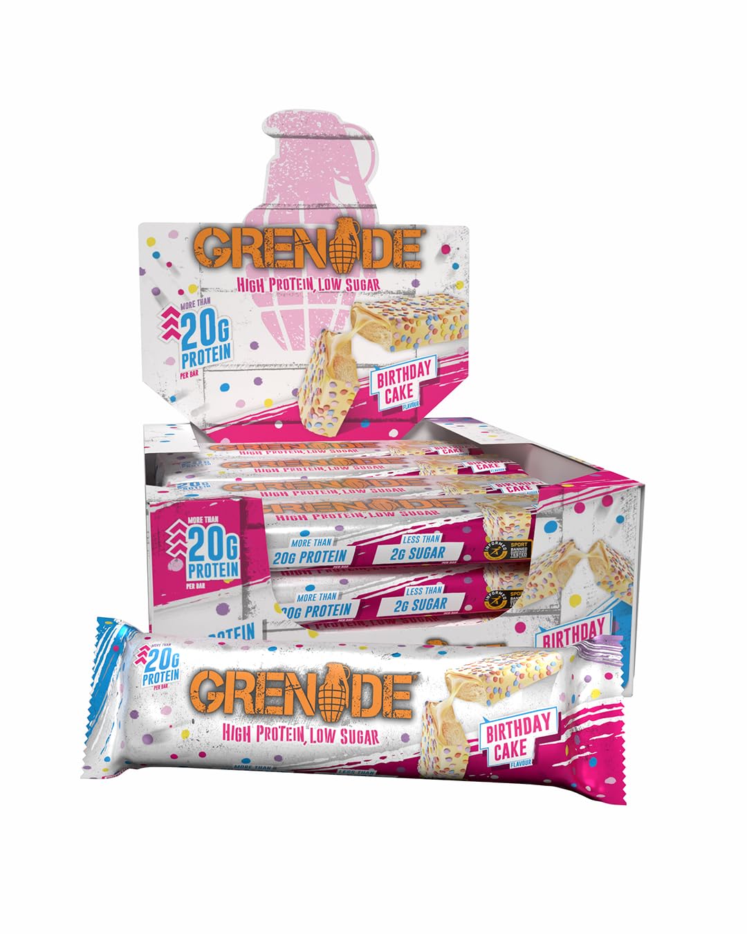 Grenade Proteinriegel, OREO White – Proteinreich & Zuckerarm, 12 x 60 g