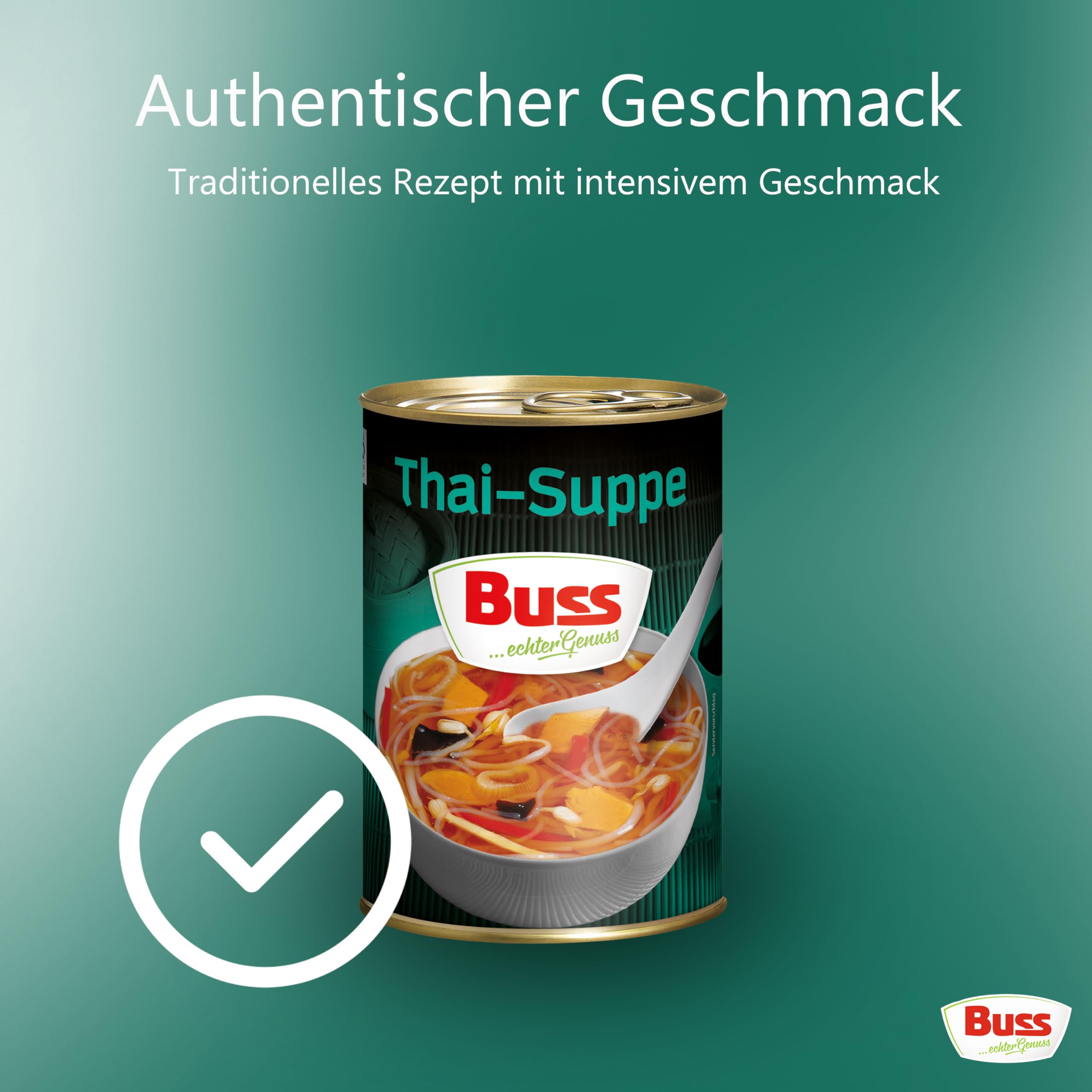 Buss Asia Suppen - Bihunsuppe Original nach indonesischer Art - Milde Asia Suppe mit Paprika, Hühnerfleisch und Glasnudeln - Schnelle Fertiggerichte zum Aufwärmen in Mikrowelle & Topf - 12 x 400g