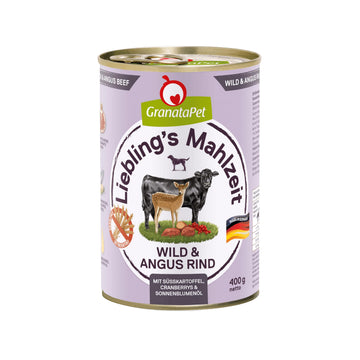 GranataPet Liebling's Mahlzeit Multipack 2, Nassfutter für Hunde im Probierpaket, Alleinfuttermittel ohne Getreide, Hundefutter mit hohem Fleischanteil & hochwertigen Ölen, 6 x 800 g