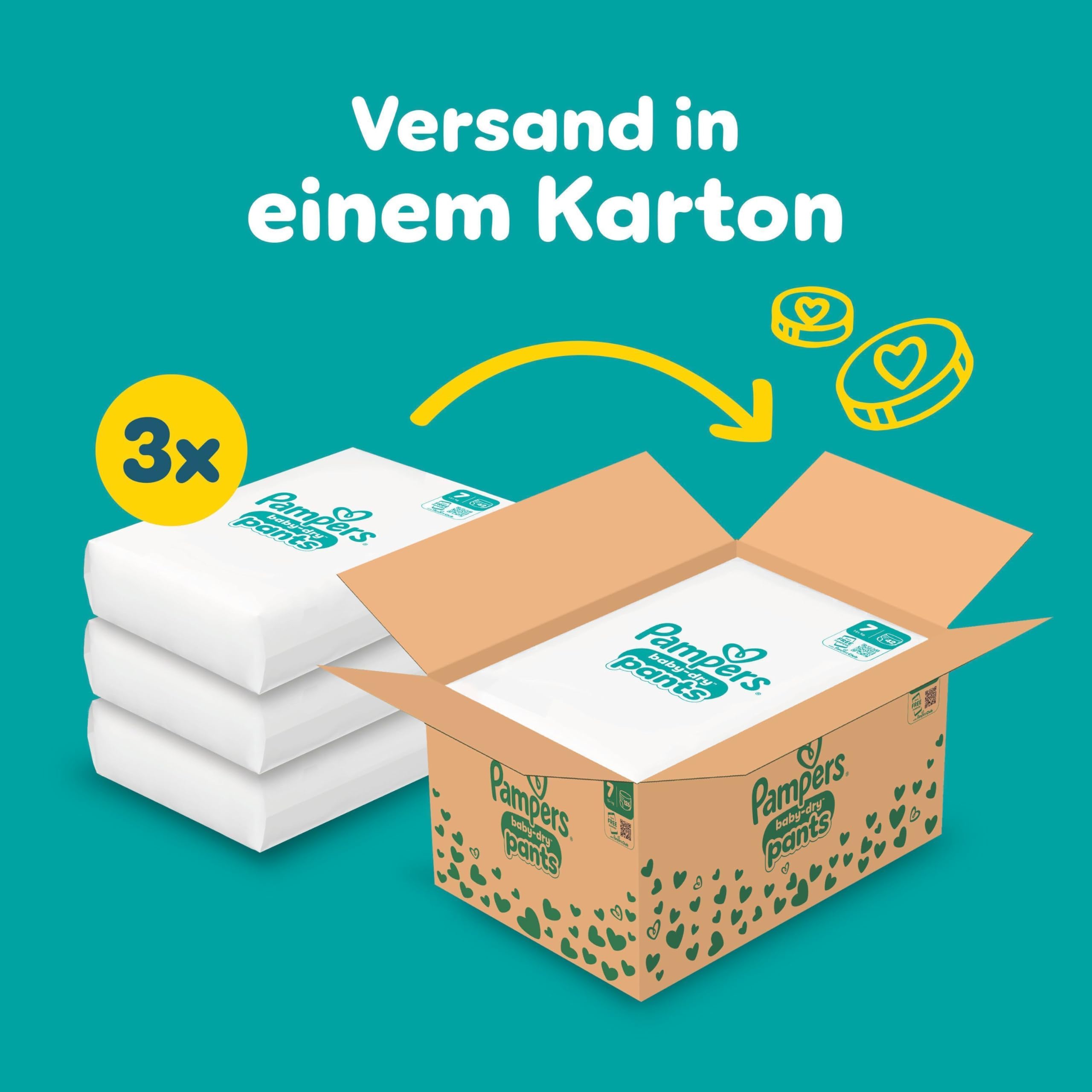 Pampers Baby-Dry Pants Größe 5, 160 Stück, 11kg-17kg, 360° auslaufsichere Passform für Tag und Nacht