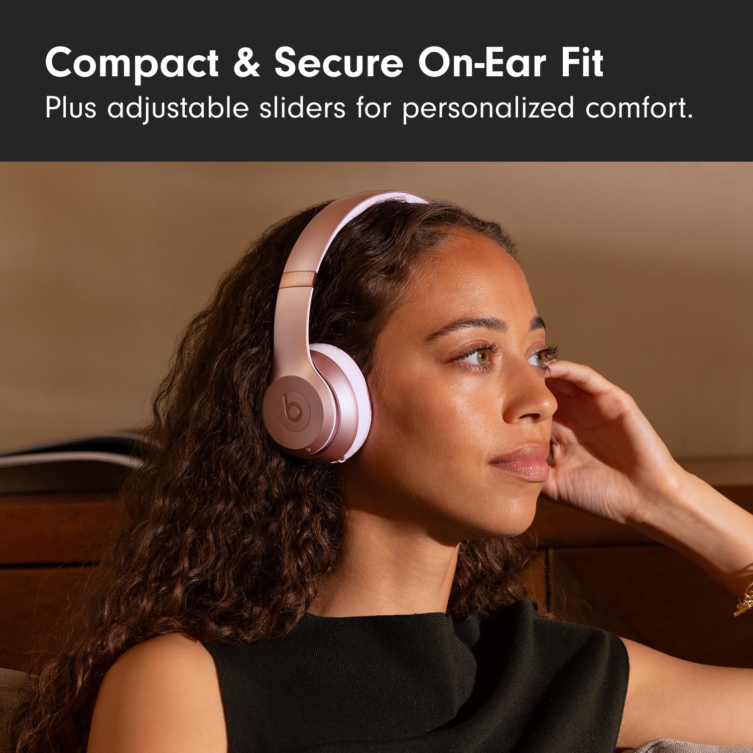 Beats Solo 4 - Wireless On-Ear Bluetooth Headphones, Up to 50-Hour Battery Life, Ultra-Lightweight Comfort, Powerful and Balanced Sound, Apple & Android Compatible - Matte Black
