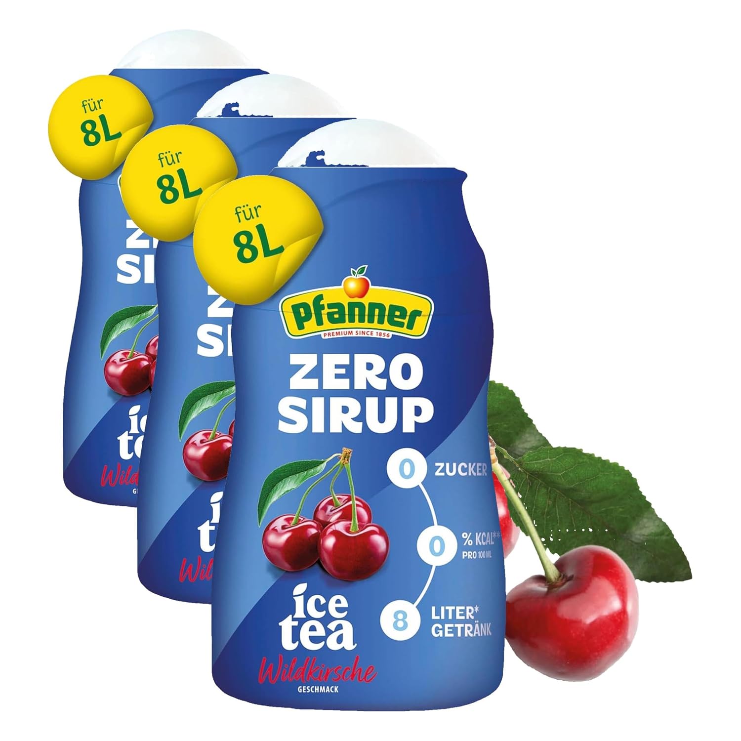 Pfanner Zero Sirup Ice Tea Pfirsich (1 x 57 ml) – Zuckerfreier Getränkesirup für 8 L Eistee – kalorienfrei & ohne Zucker – Pfanner Eistee Geschmack