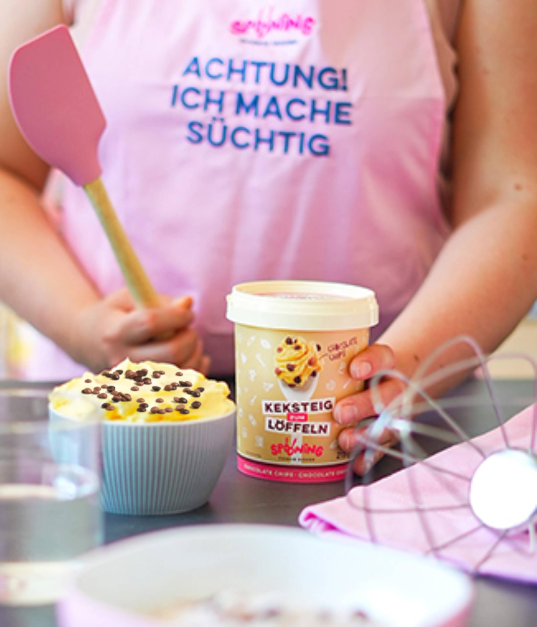 Spooning Cookie Dough Bundle, Keksteig zum Löffeln in 4 verschiedenen Sorten, Classic, Chocolate Chips, Black Cookie Crunch, Lemon Cake, 4x 215g