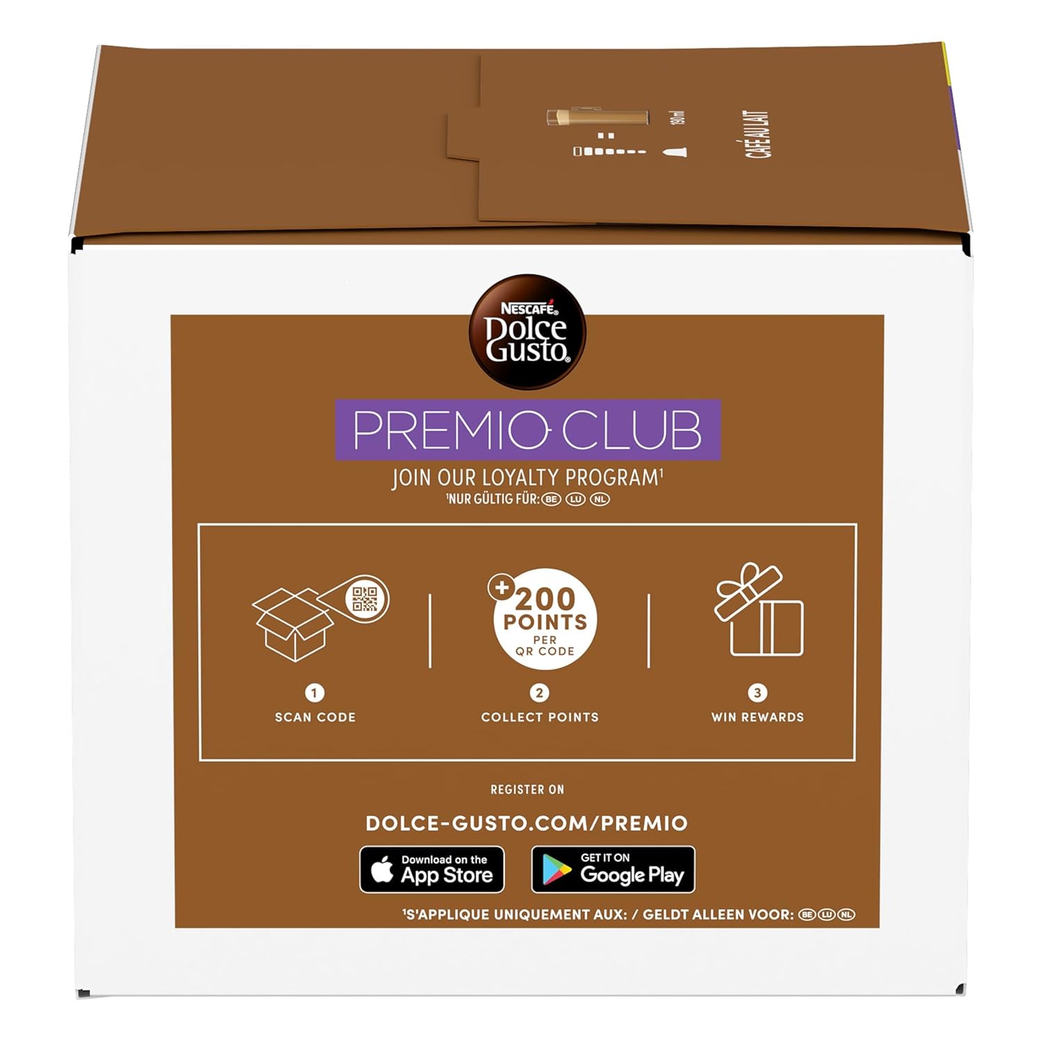 Nescafé Dolce Gusto Café au Lait Kaffeekapseln, Medium Roast, 3er Vorratspack (3 x 30 Kapseln)
