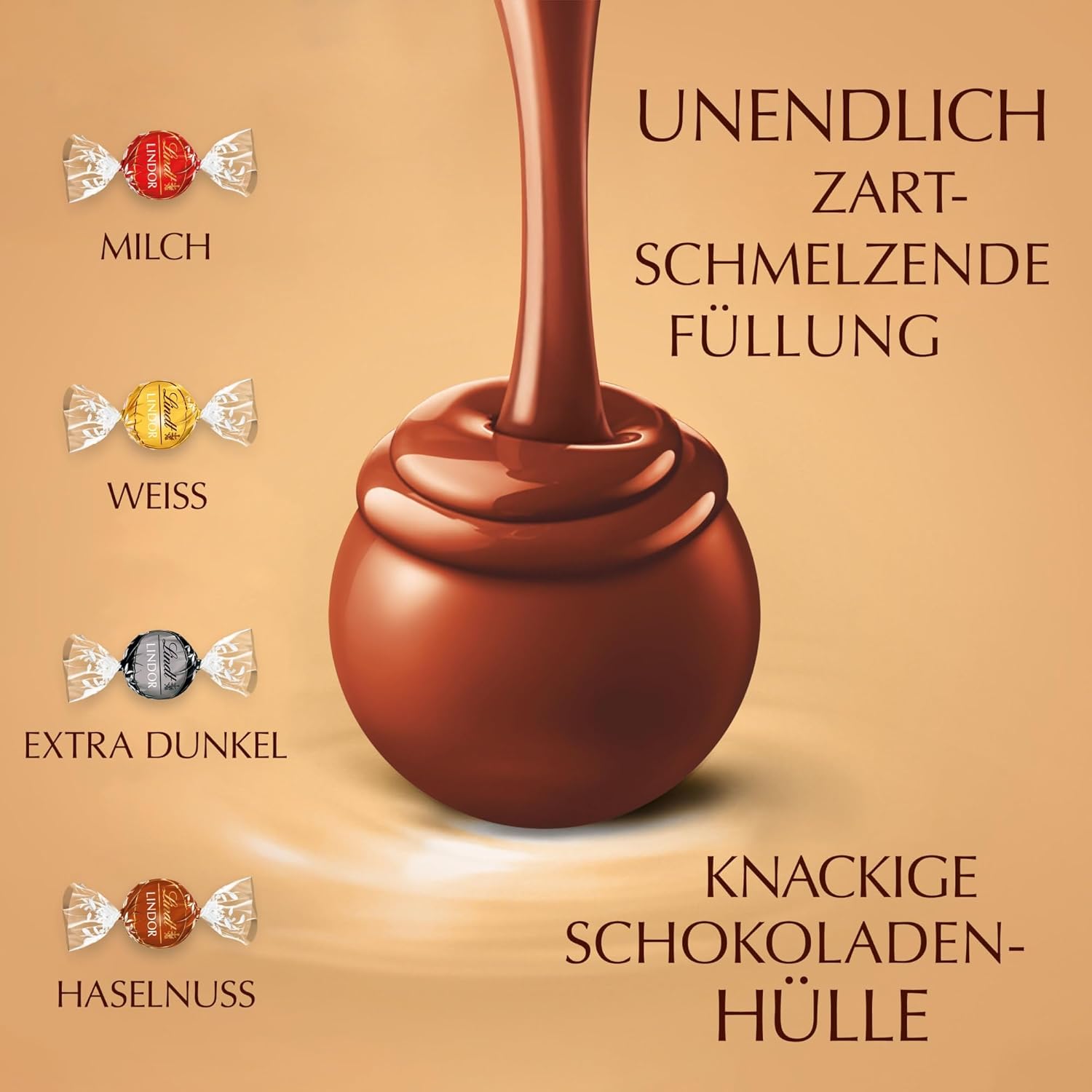 Lindt Schokolade | LINDOR Cornet Pistazie | 500g | 38 Kugeln in Vollmilchschokolade mit zartschmelzender Pistazien Füllung im süßen Cornet | Schokoladen Geschenk